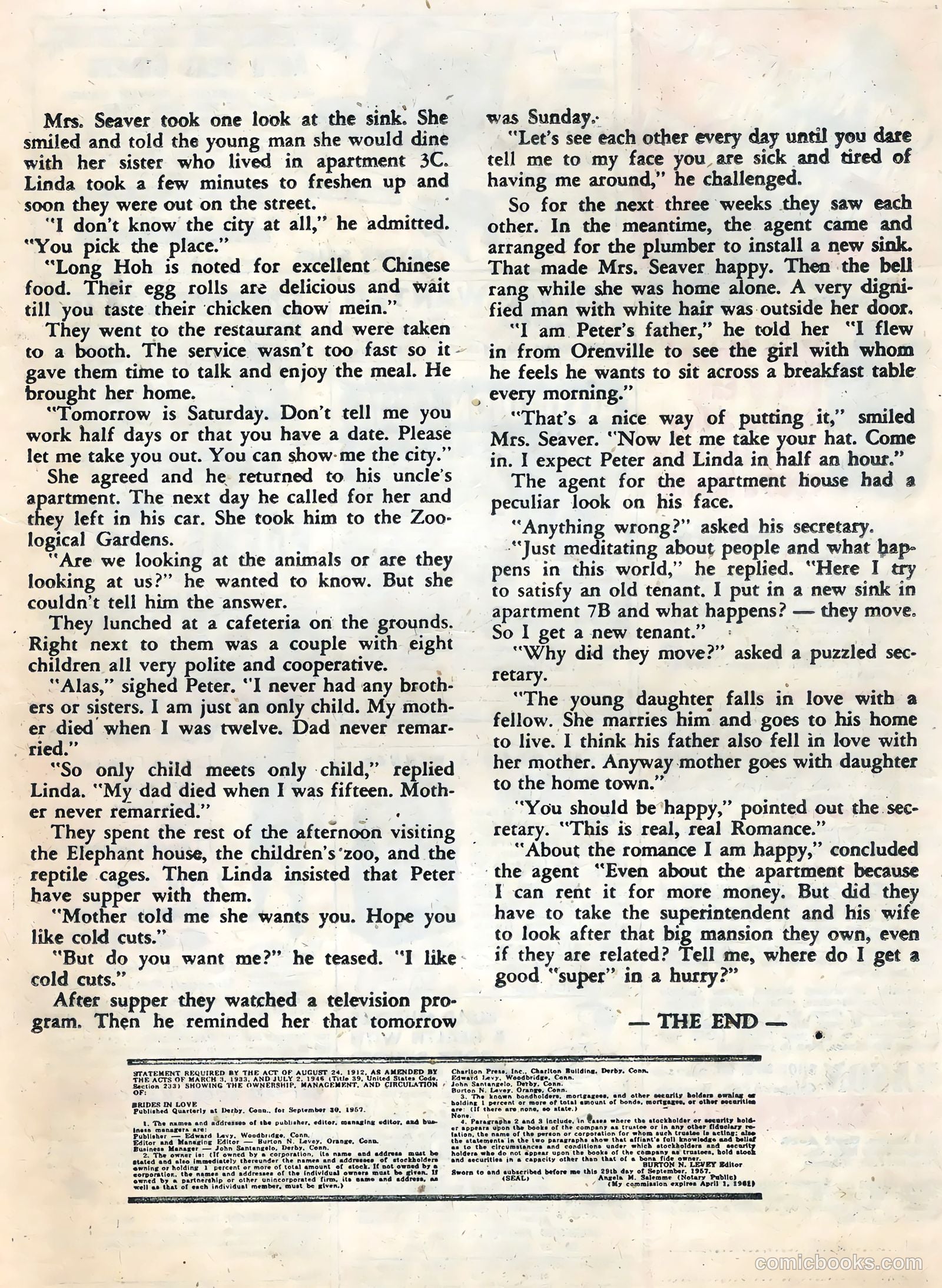 Brides in Love #8 (1958) — page 21 of 36