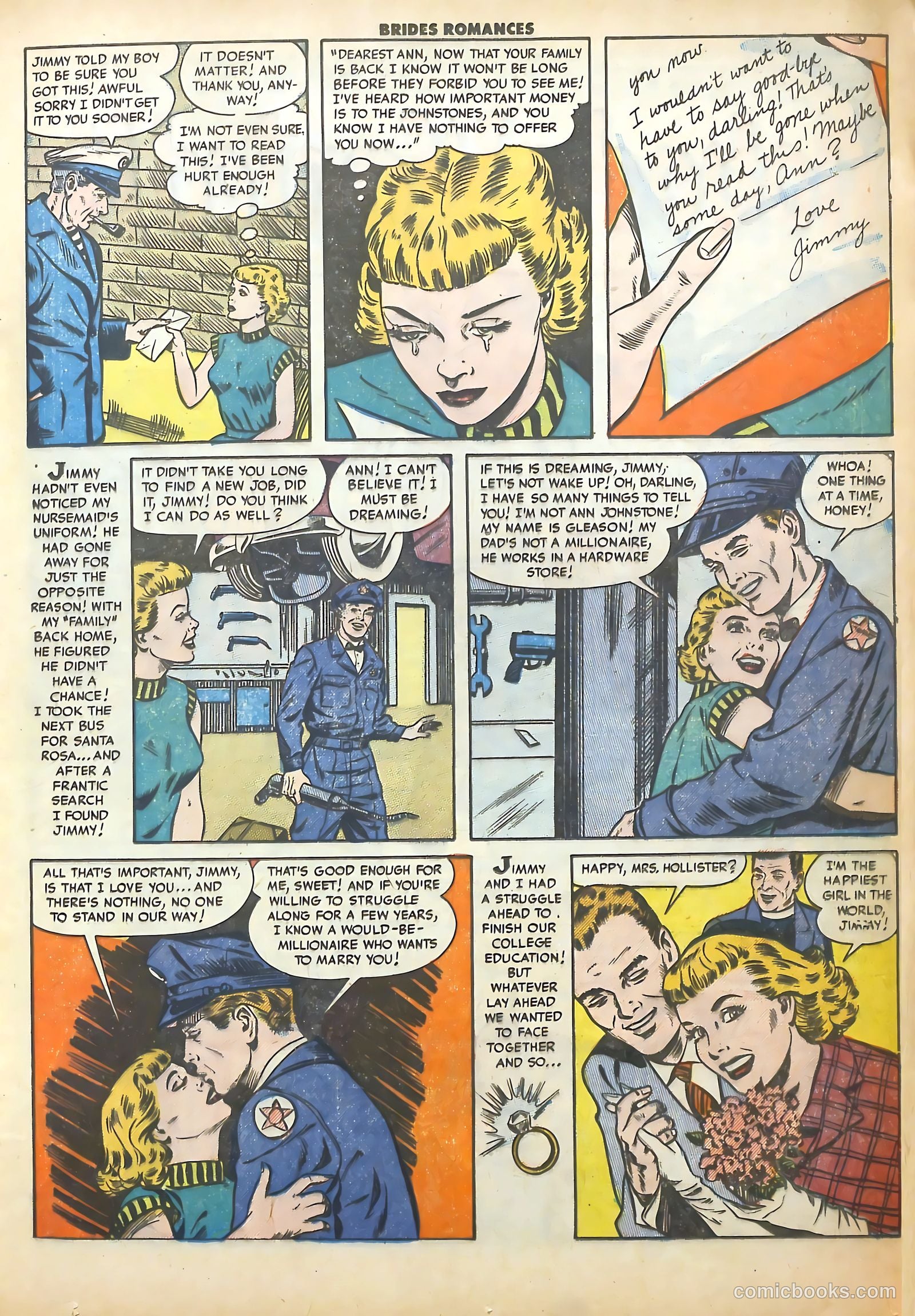 Brides Romances #1 (1953) — page 17 of 36