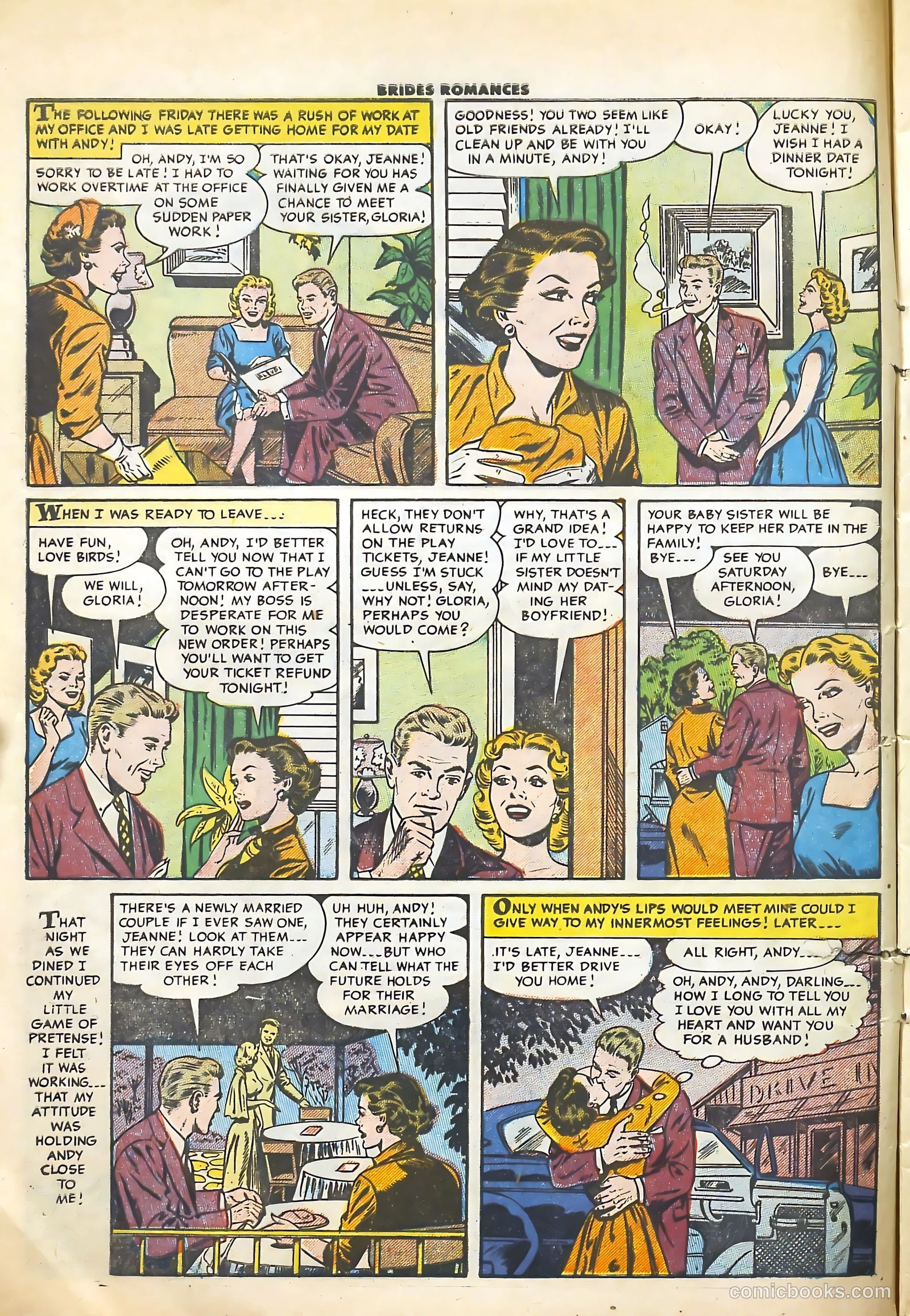 Brides Romances #11 (1955) — page 9 of 37