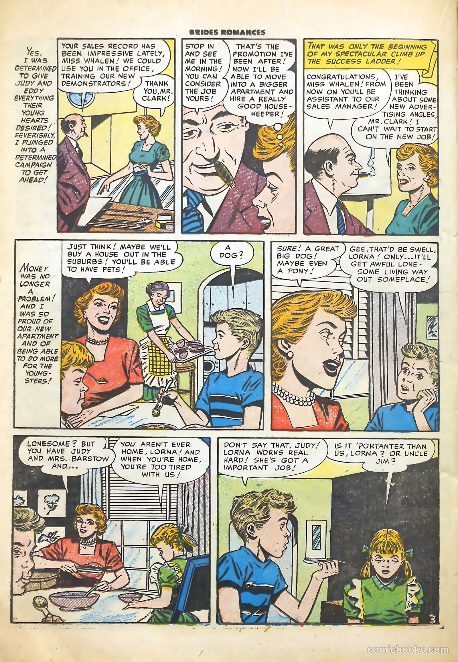 Brides Romances #11 (1955) — page 21 of 37