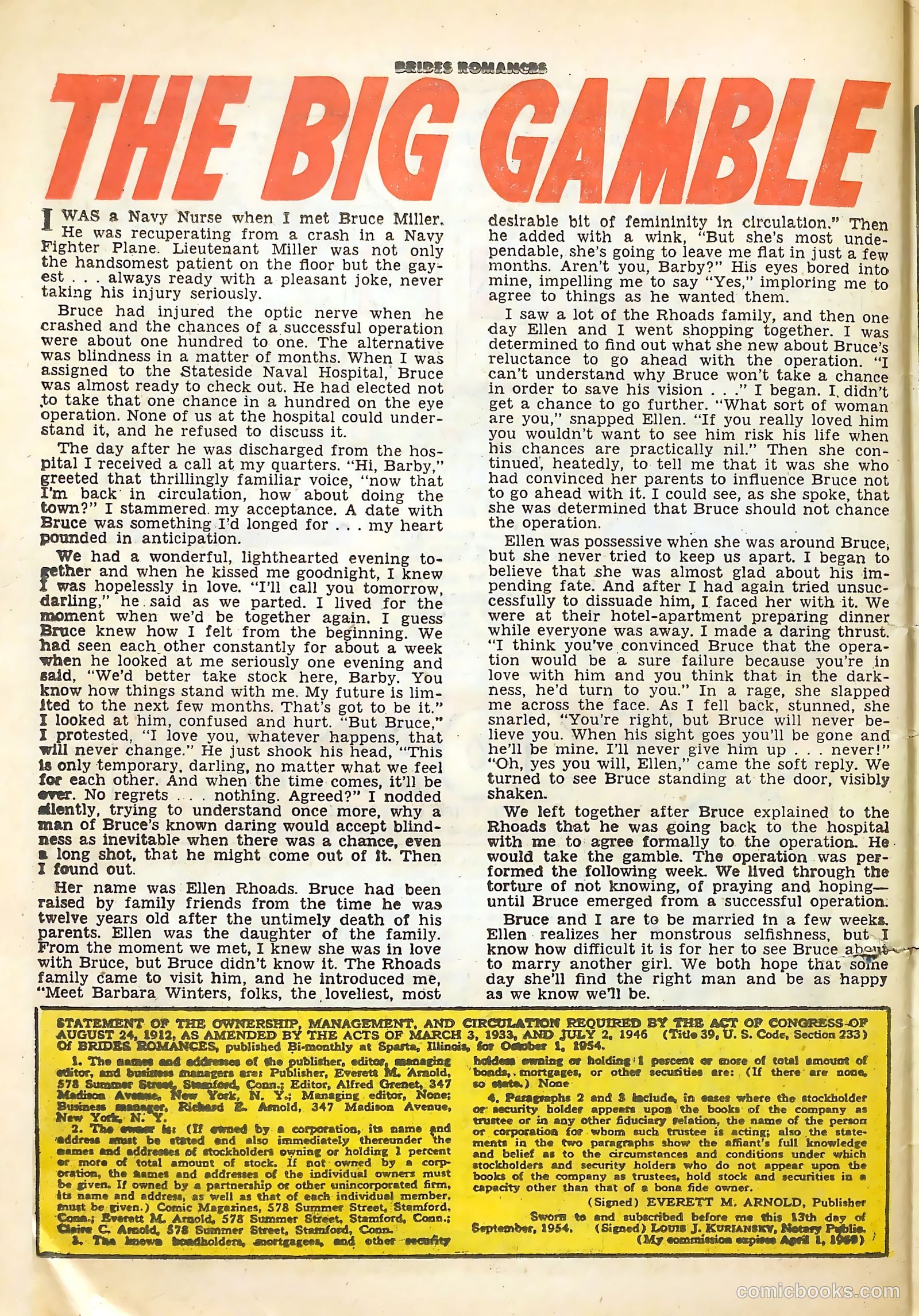 Brides Romances #11 (1955) — page 27 of 37