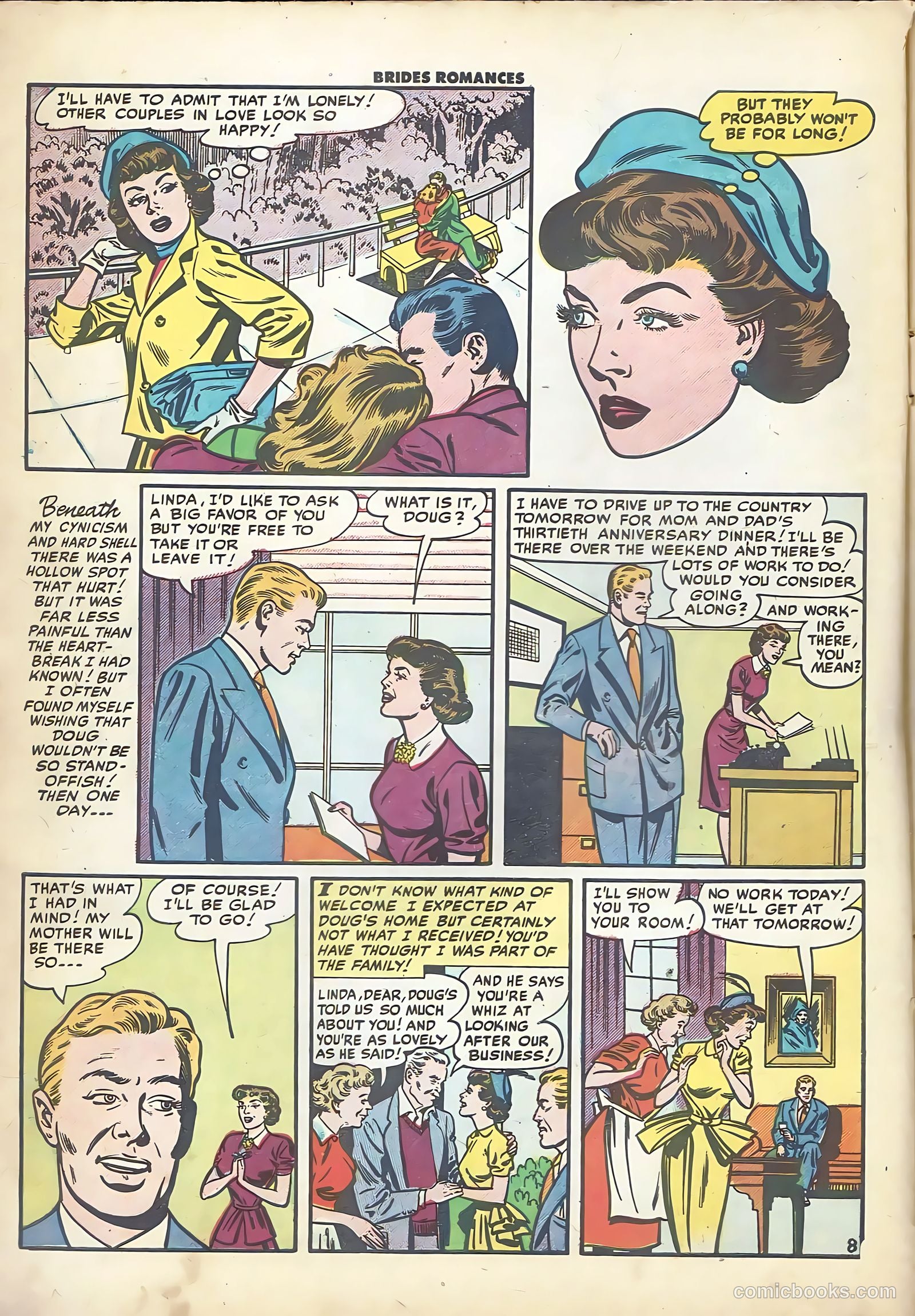 Brides Romances #12 (1955) — page 10 of 36