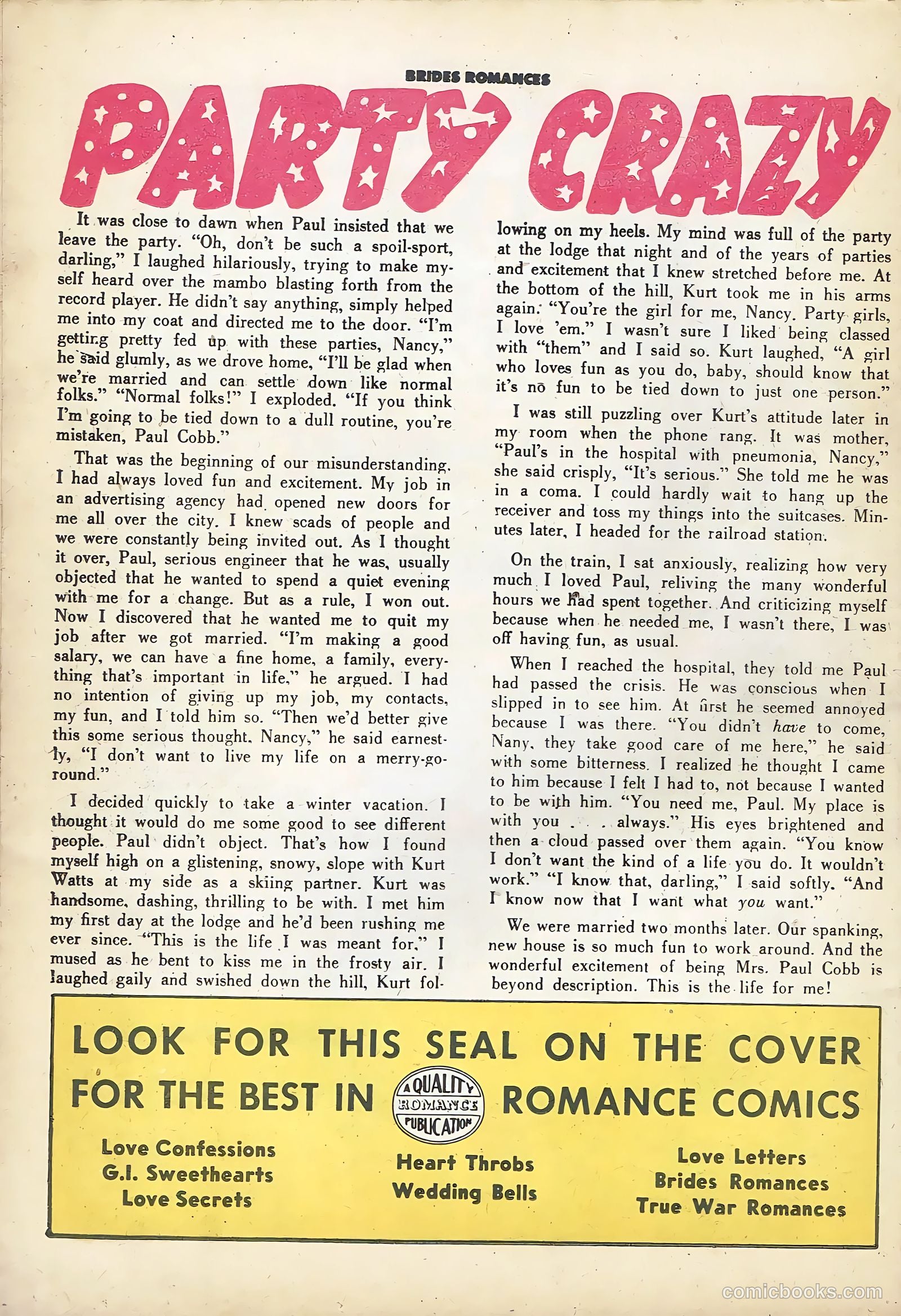 Brides Romances #12 (1955) — page 26 of 36