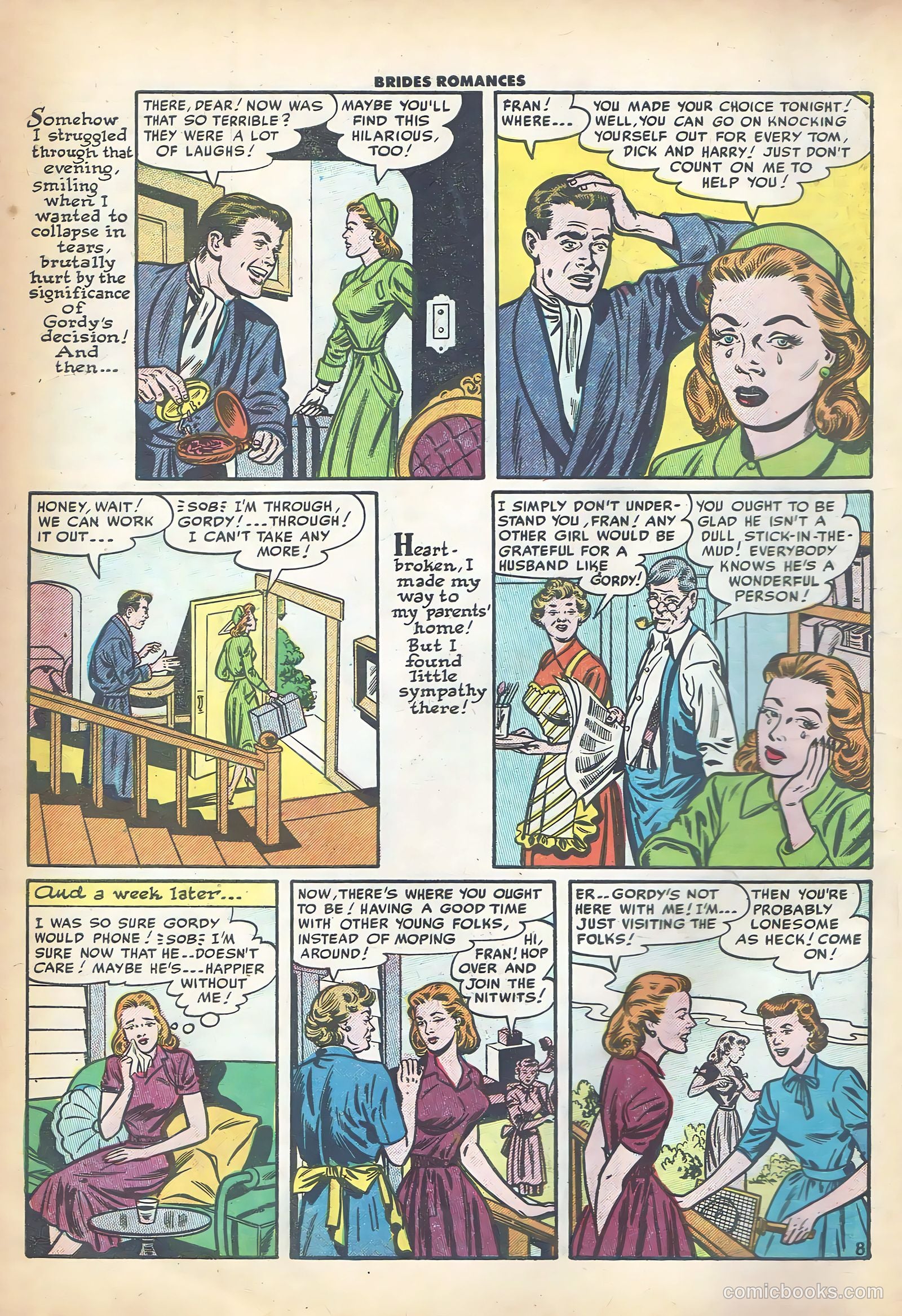 Brides Romances #13 (1955) — page 10 of 36