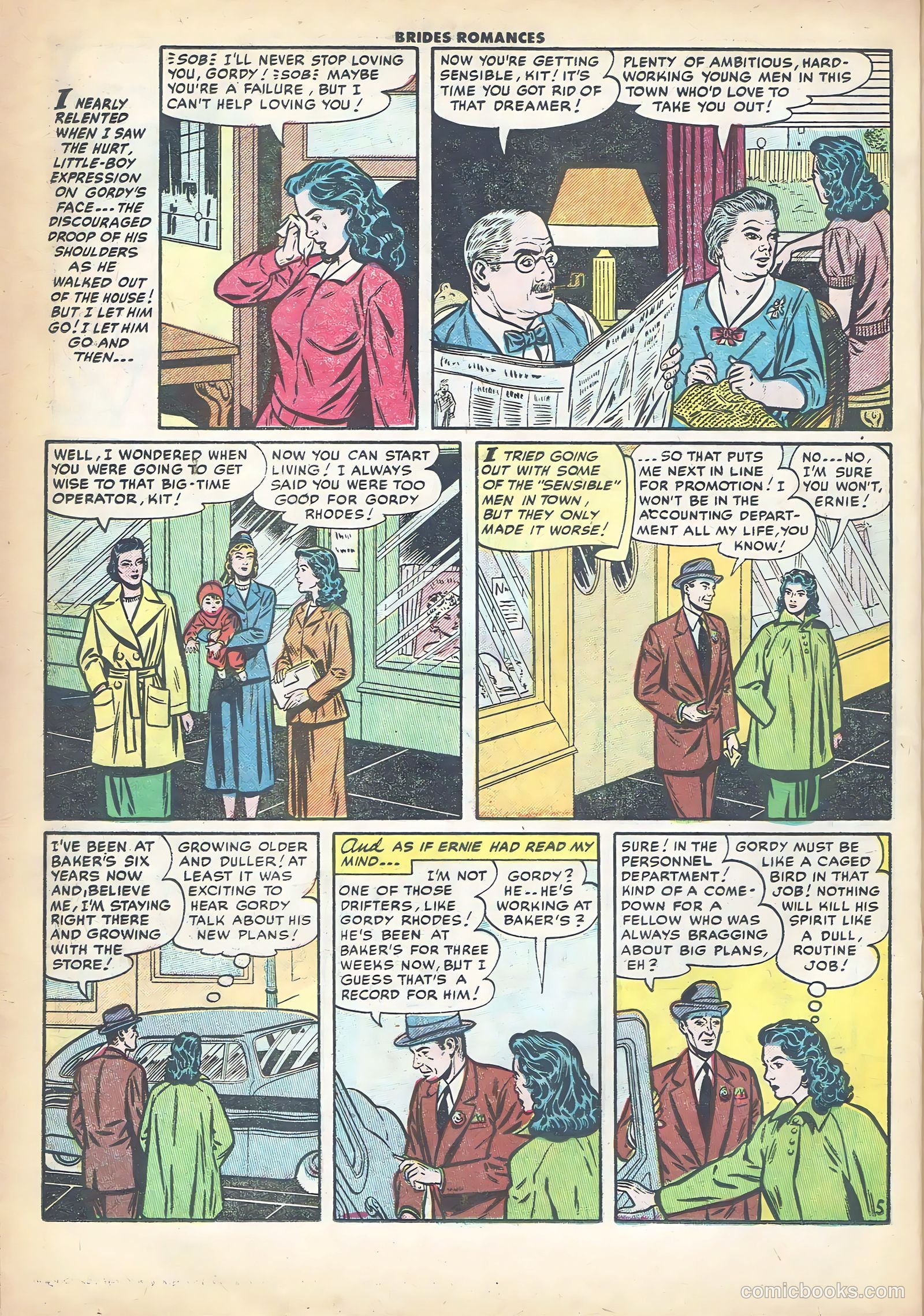 Brides Romances #13 (1955) — page 22 of 36