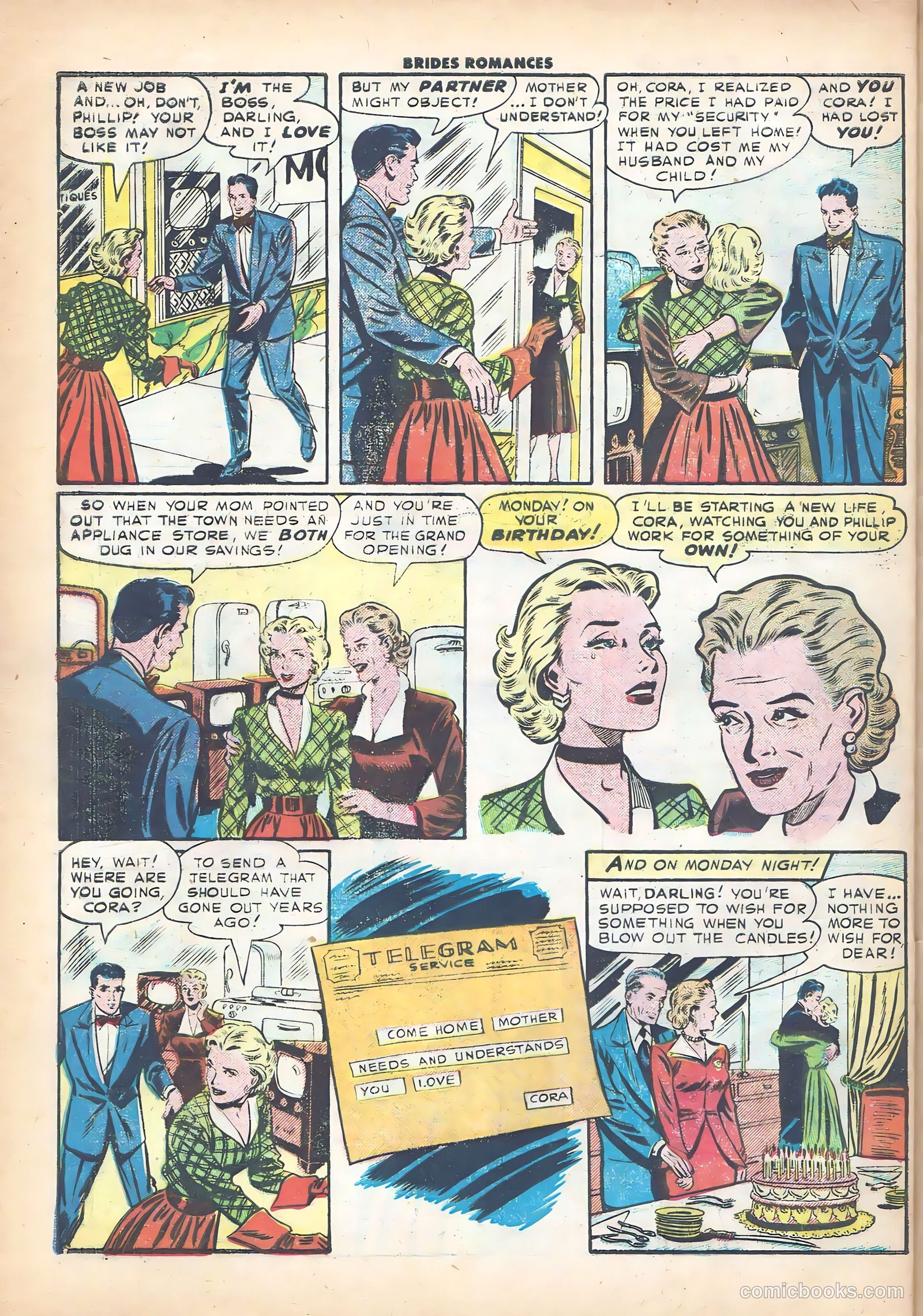 Brides Romances #13 (1955) — page 32 of 36