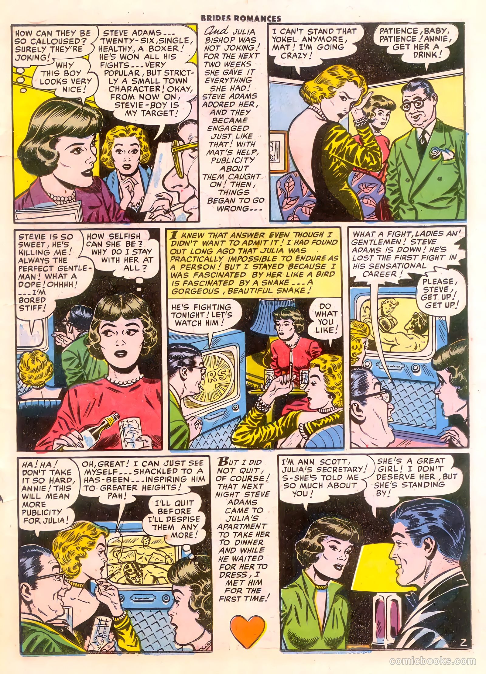 Brides Romances #14 (1955) — page 19 of 36