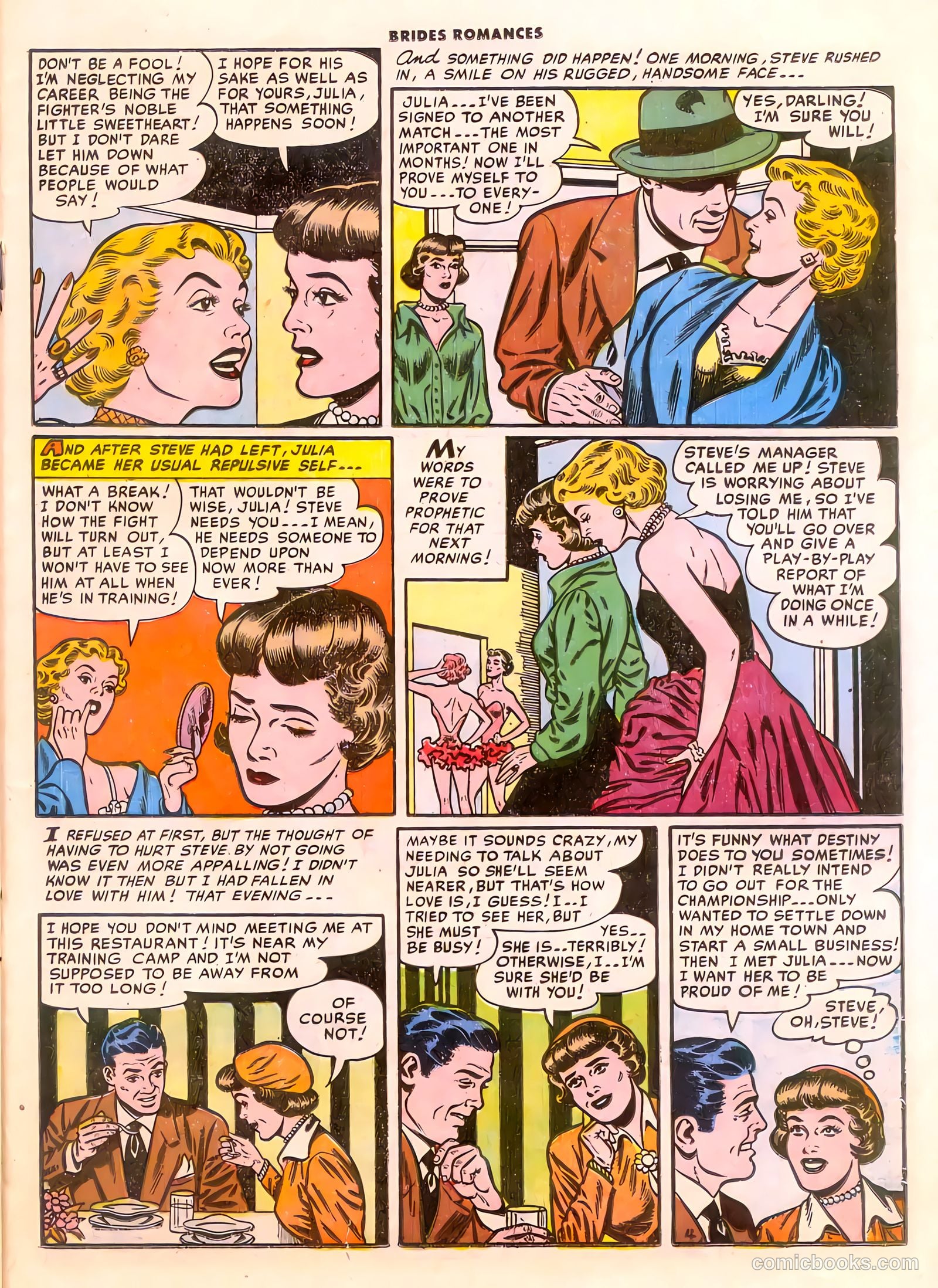 Brides Romances #14 (1955) — page 21 of 36