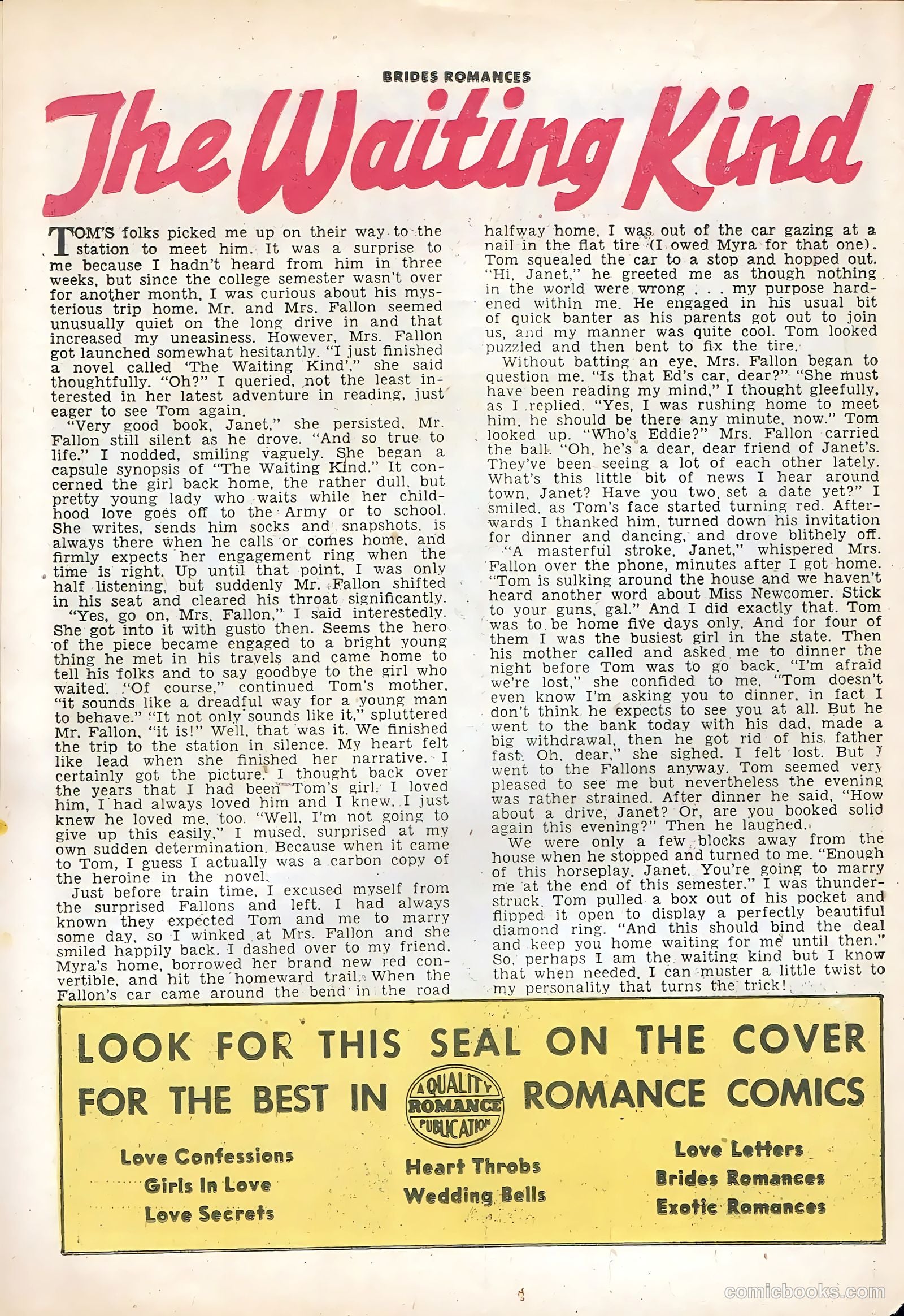 Brides Romances #17 (1956) — page 26 of 36
