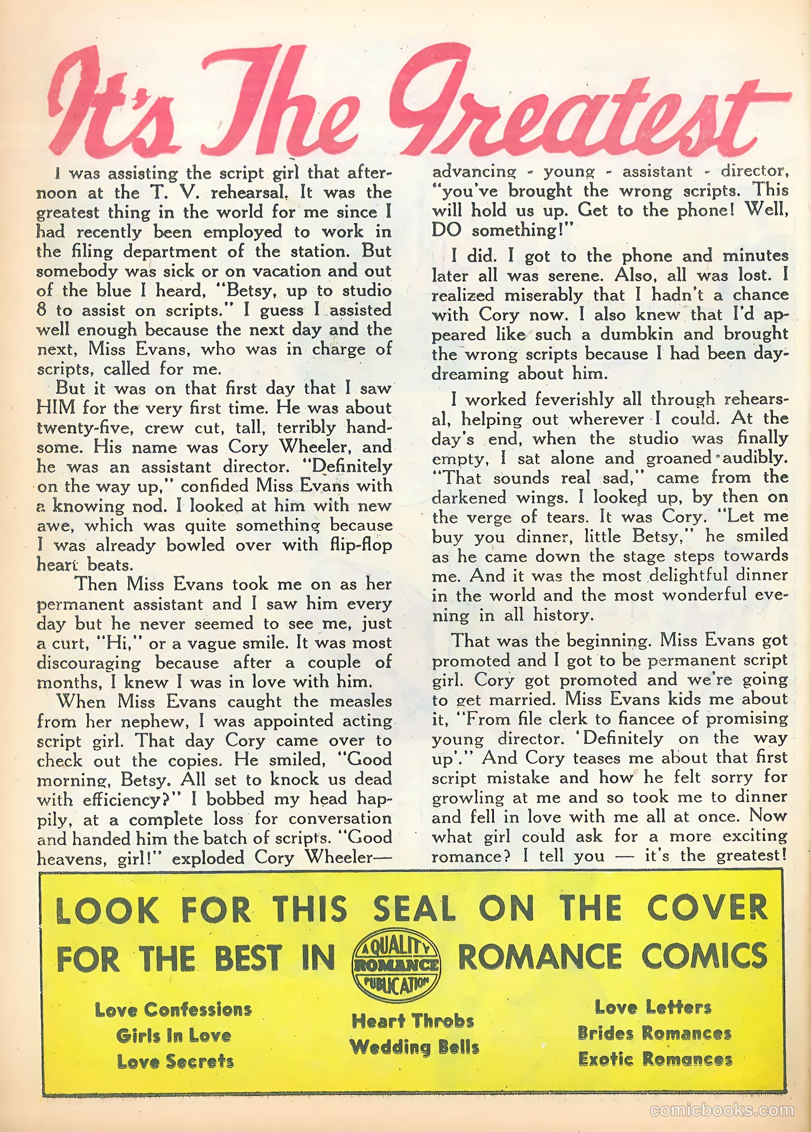 Brides Romances #18 (1956) — page 28 of 38