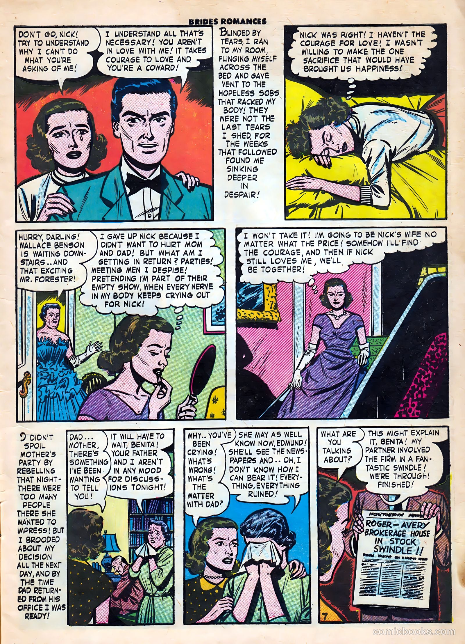 Brides Romances #20 (1956) — page 9 of 36