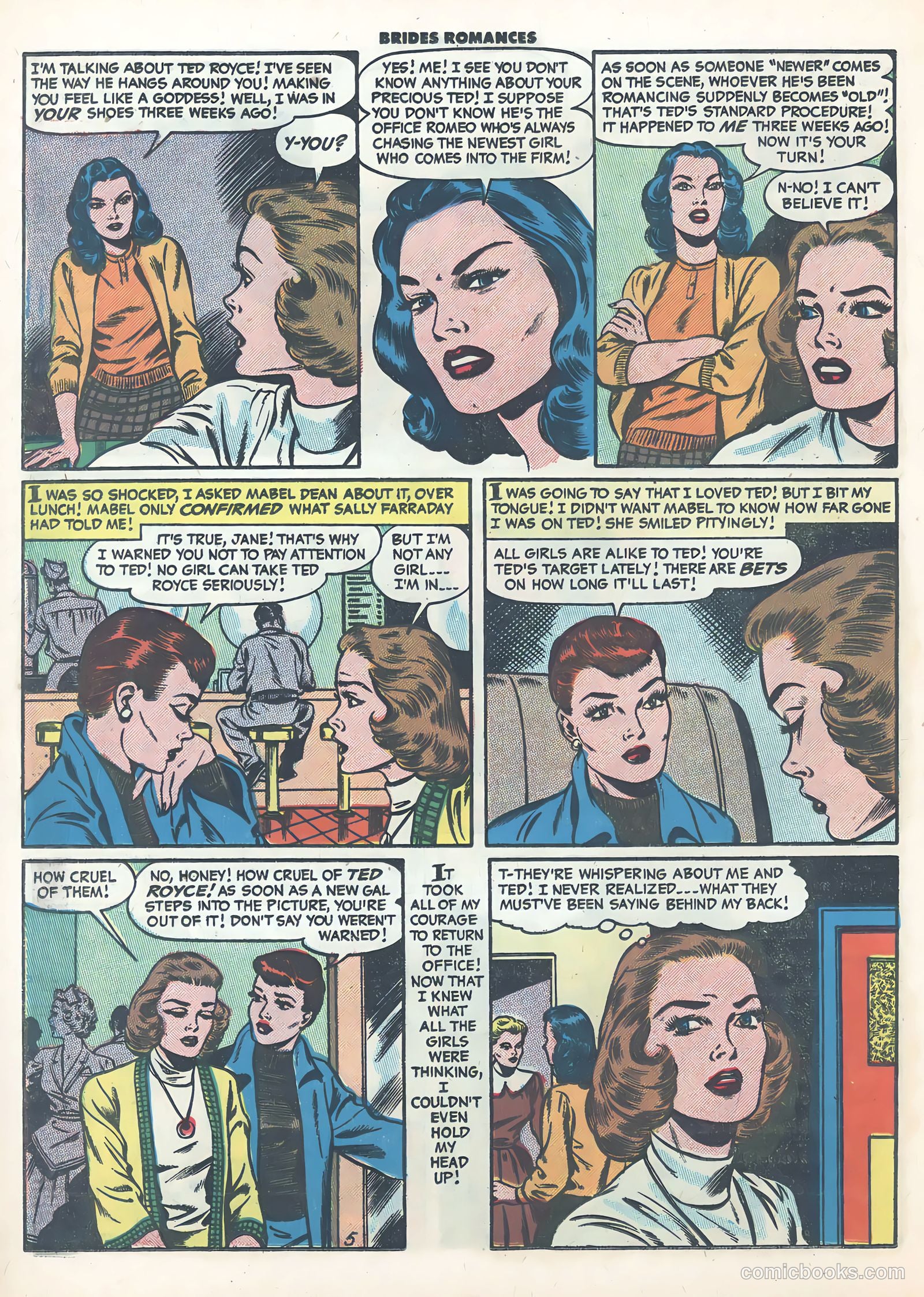 Brides Romances #21 (1956) — page 22 of 36