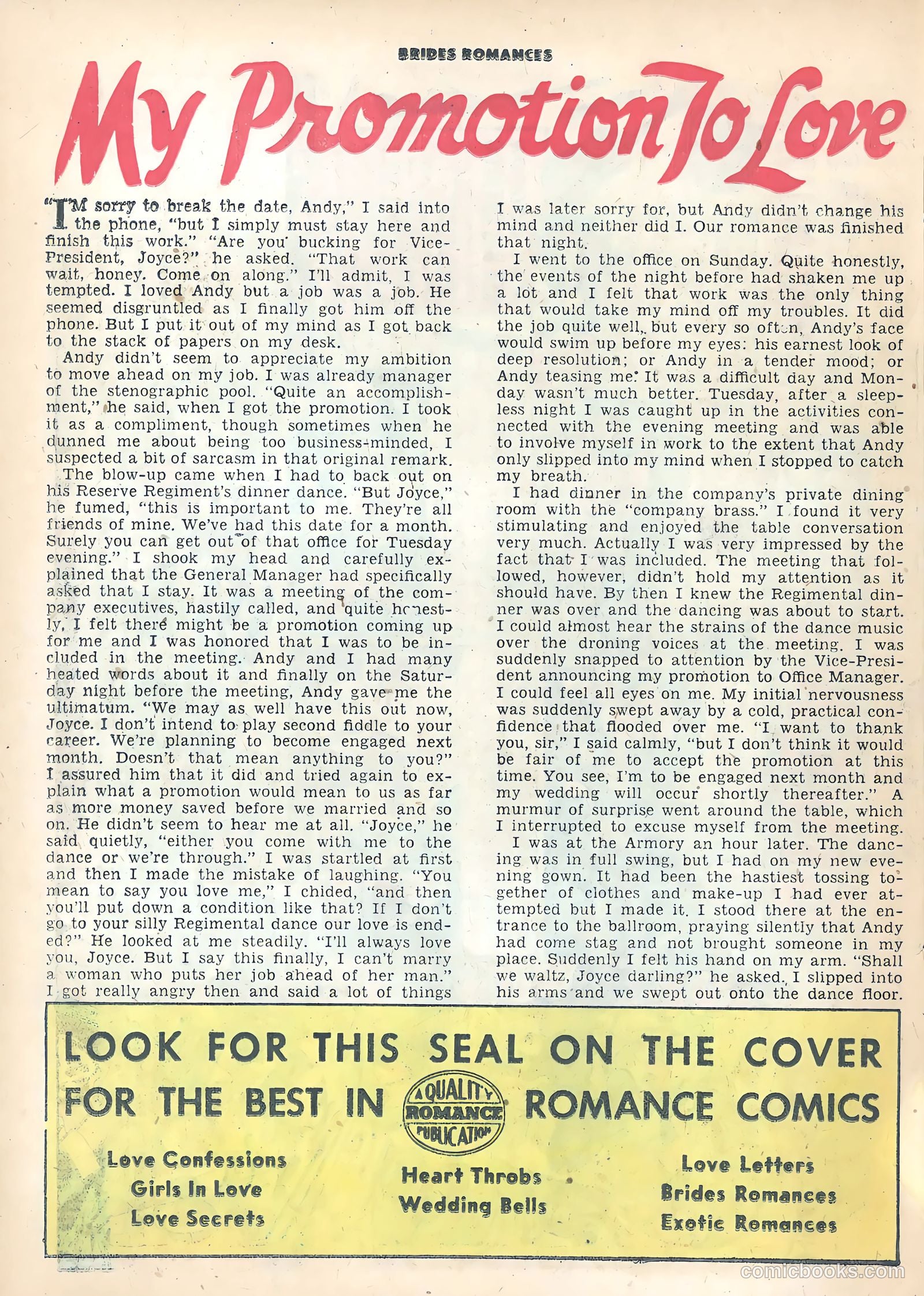 Brides Romances #22 (1956) — page 26 of 38