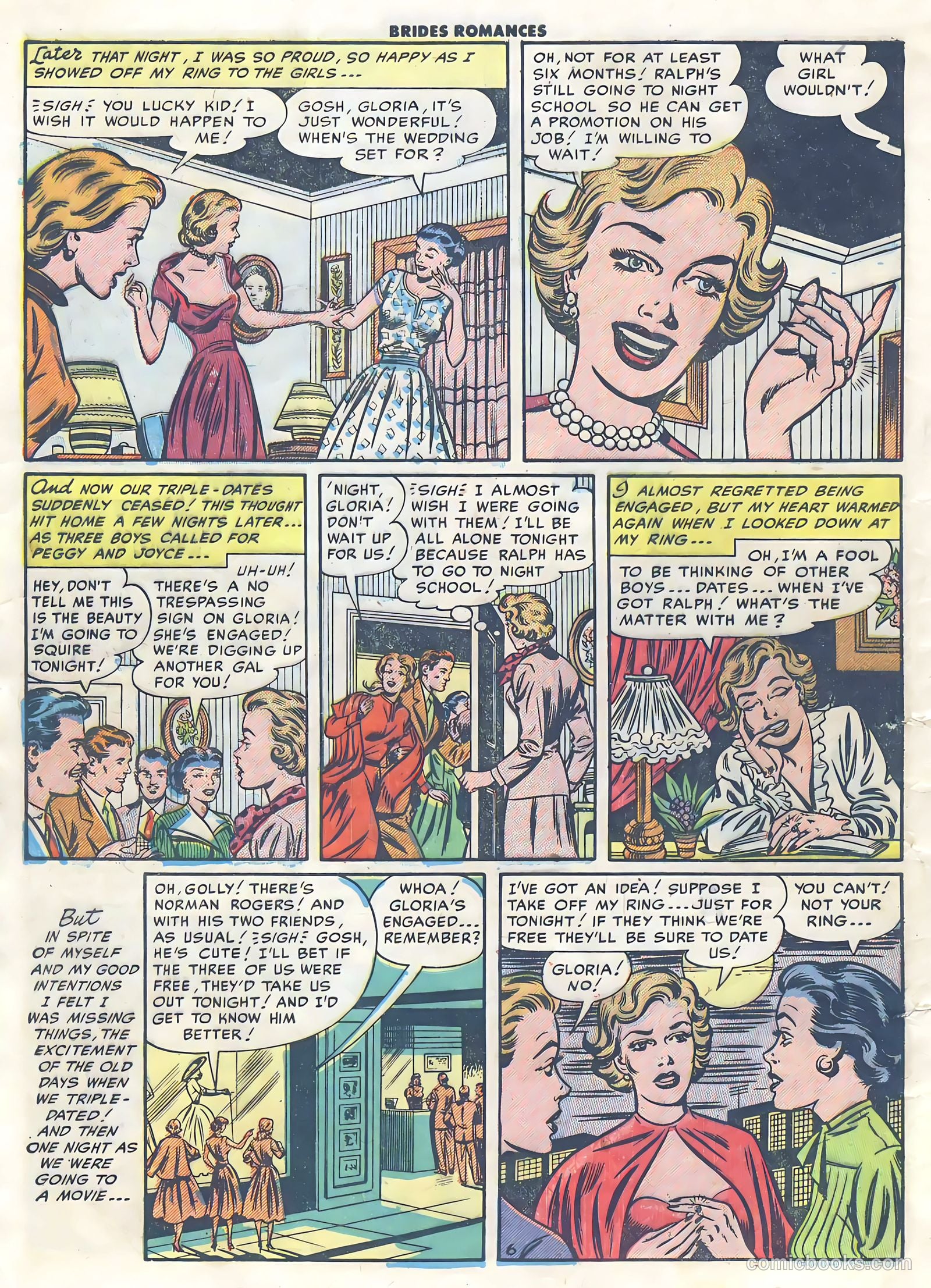 Brides Romances #3 (1954) — page 8 of 36
