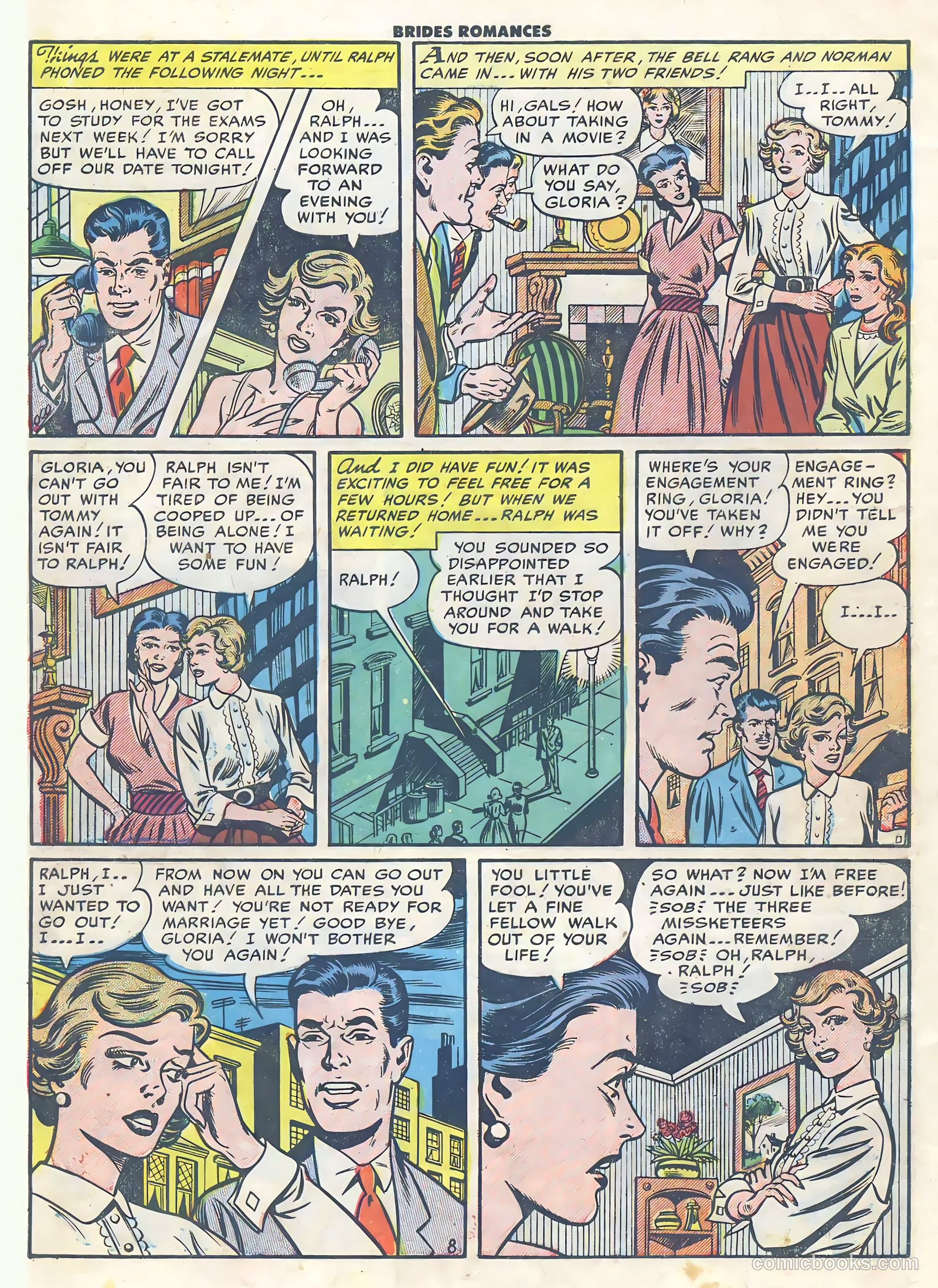 Brides Romances #3 (1954) — page 10 of 36
