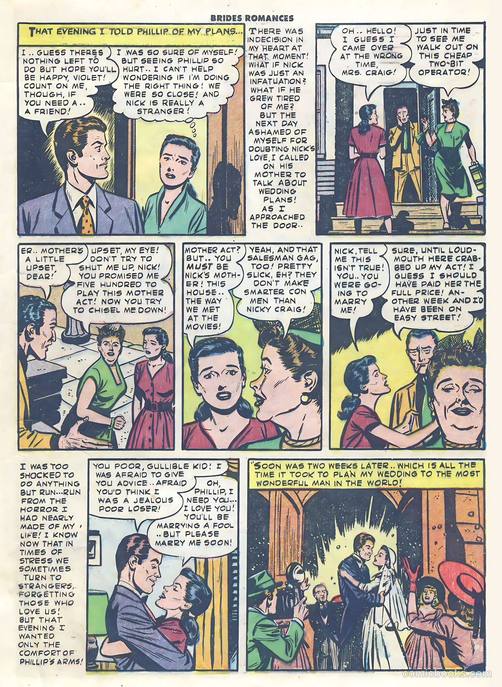 Brides Romances #3 (1954) — page 17 of 36