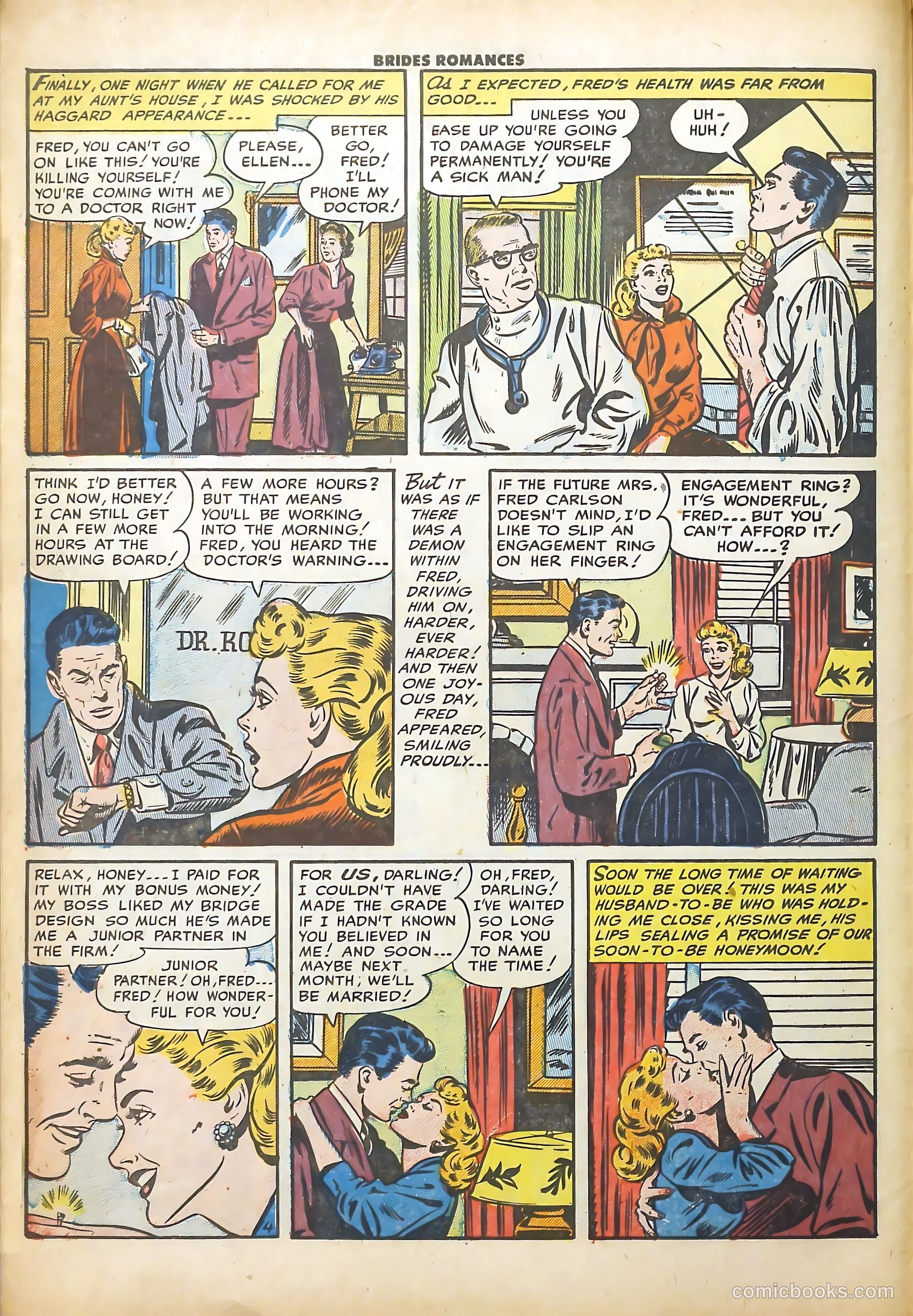 Brides Romances #4 (1954) — page 6 of 36