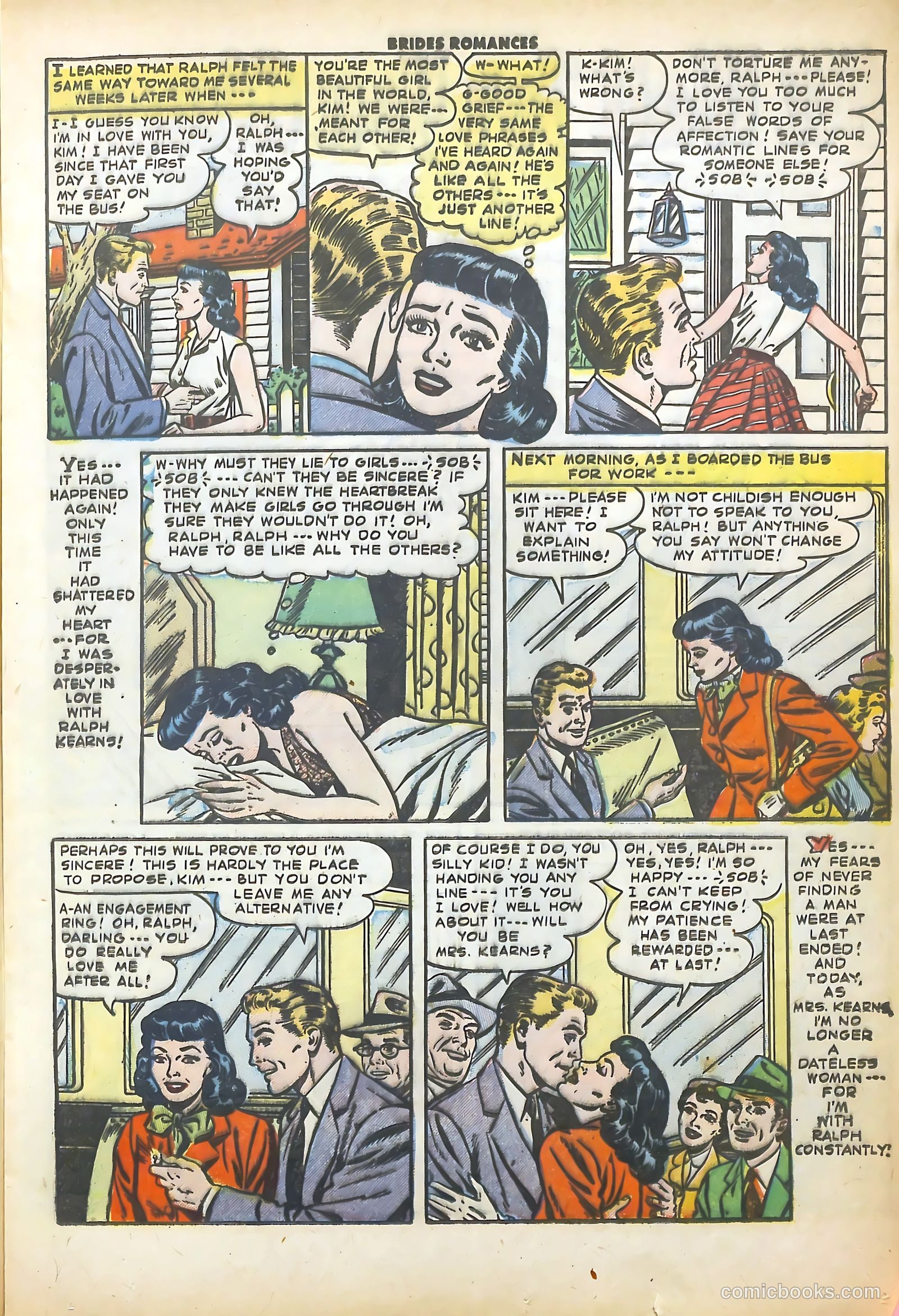 Brides Romances #4 (1954) — page 17 of 36