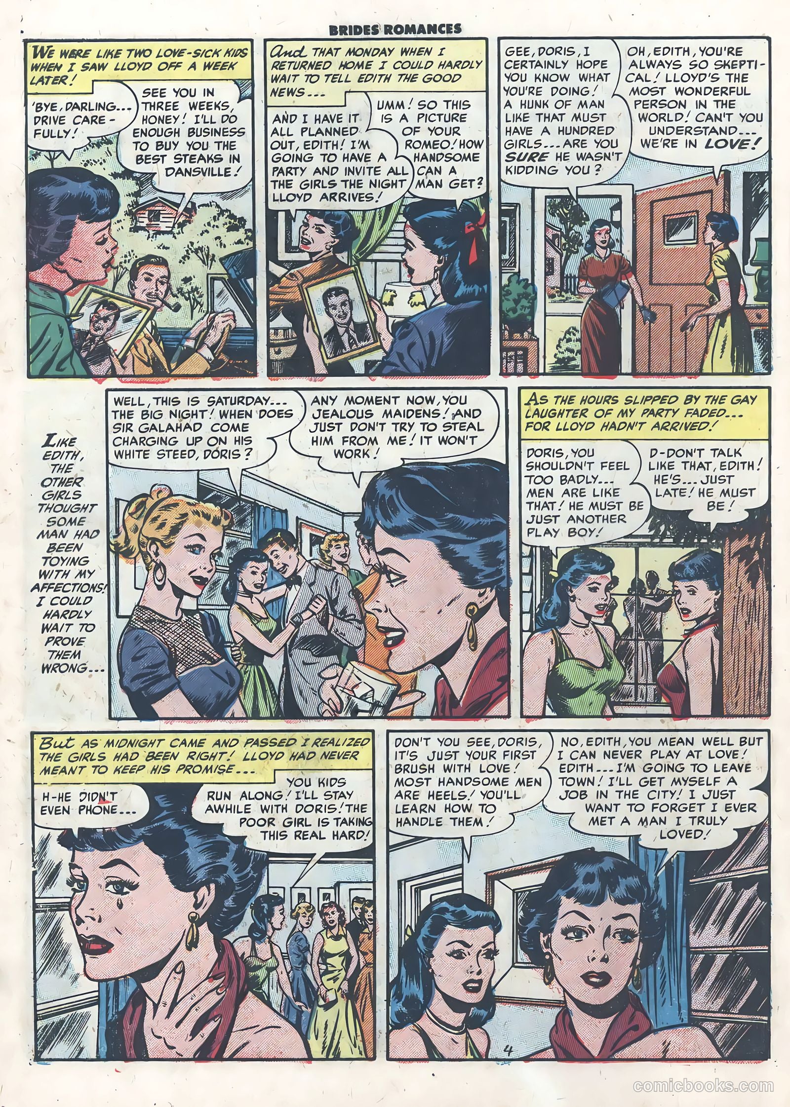 Brides Romances #5 (1954) — page 6 of 36