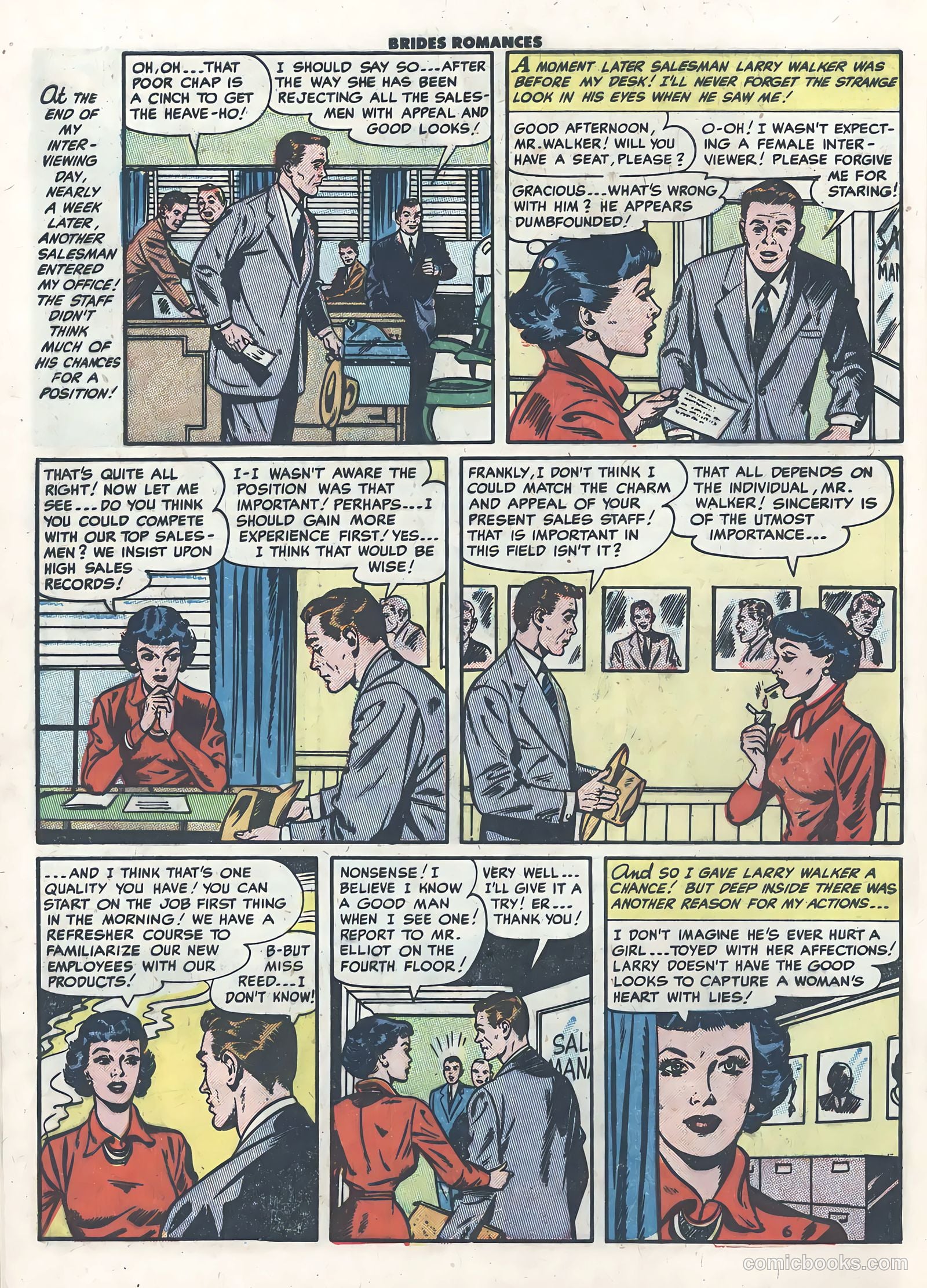 Brides Romances #5 (1954) — page 8 of 36