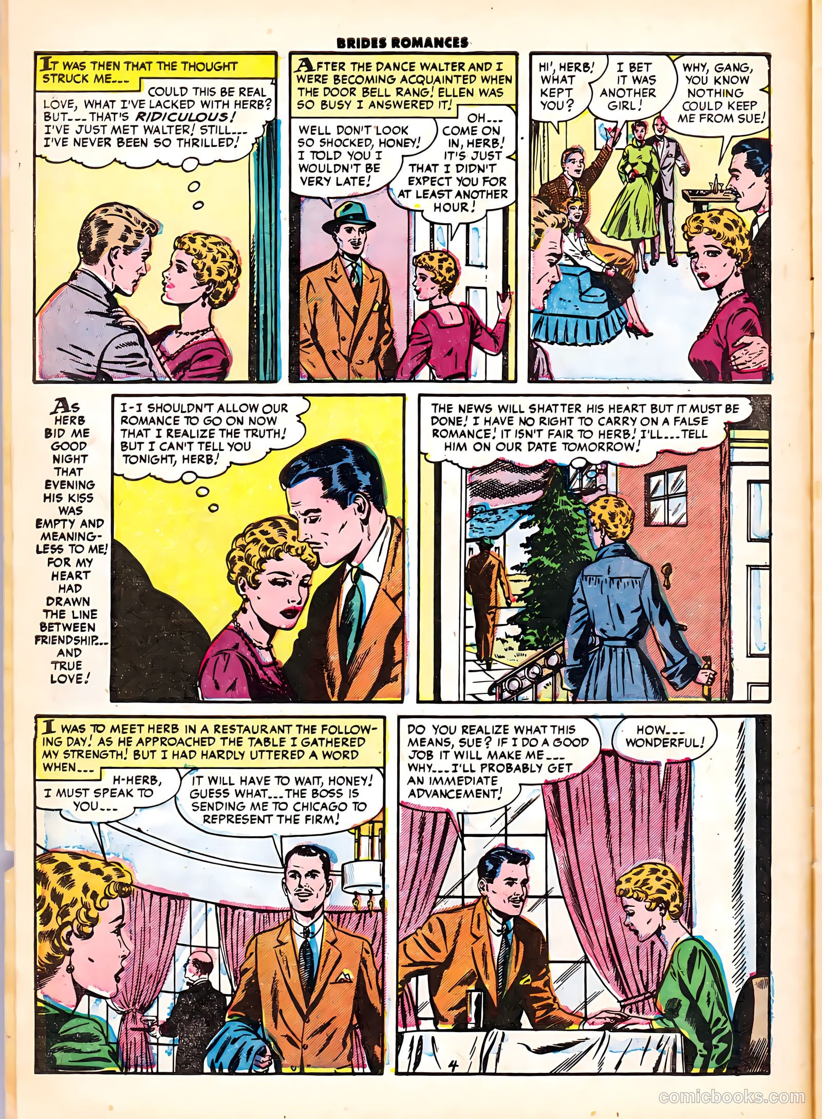 Brides Romances #6 (1954) — page 6 of 36