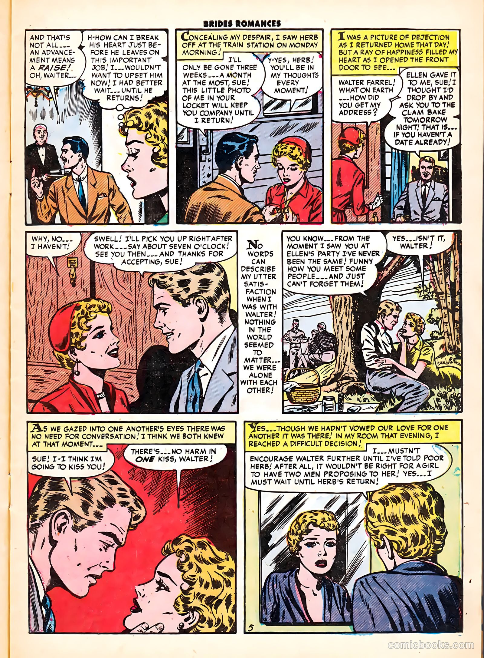 Brides Romances #6 (1954) — page 7 of 36