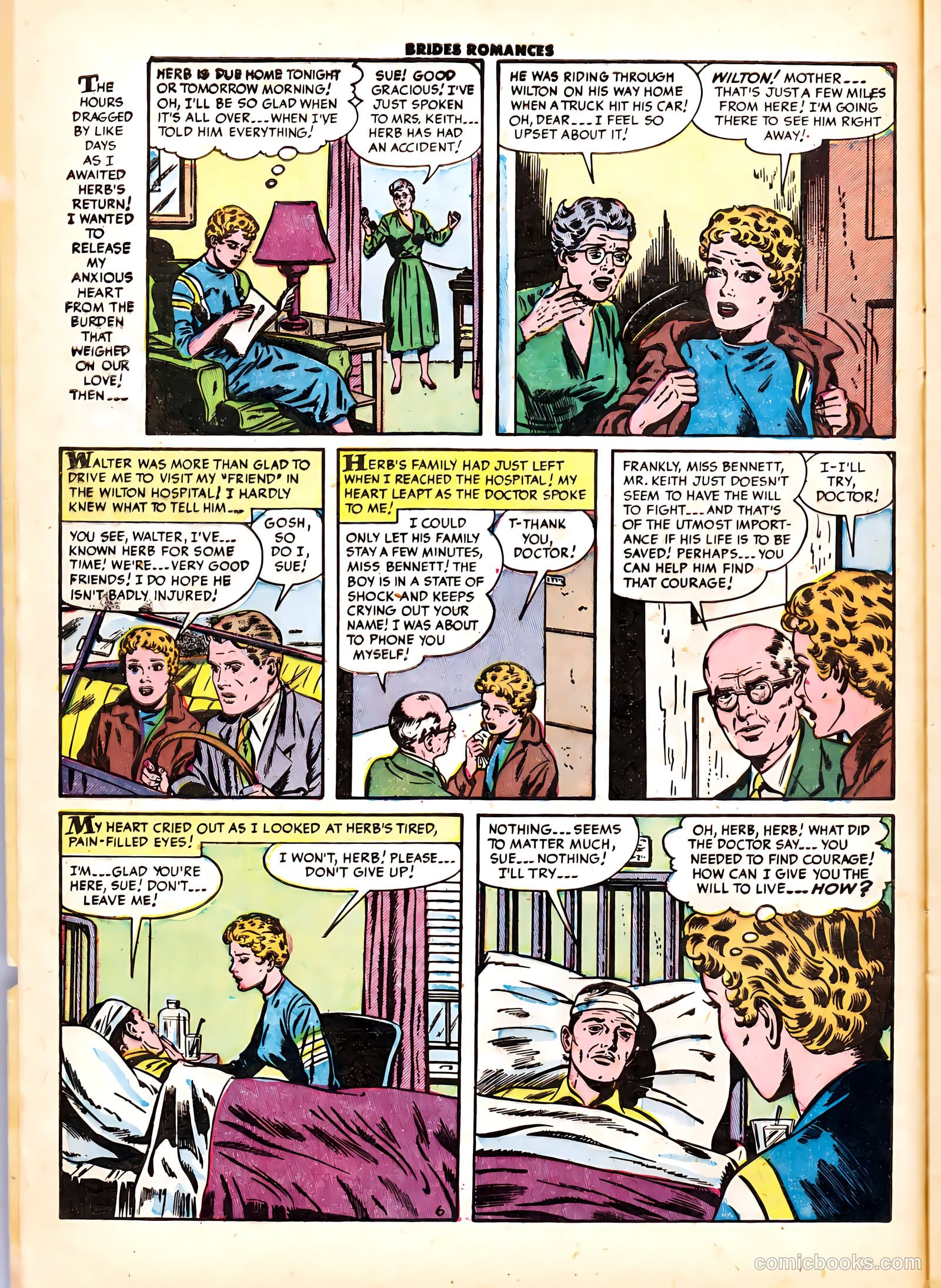 Brides Romances #6 (1954) — page 8 of 36