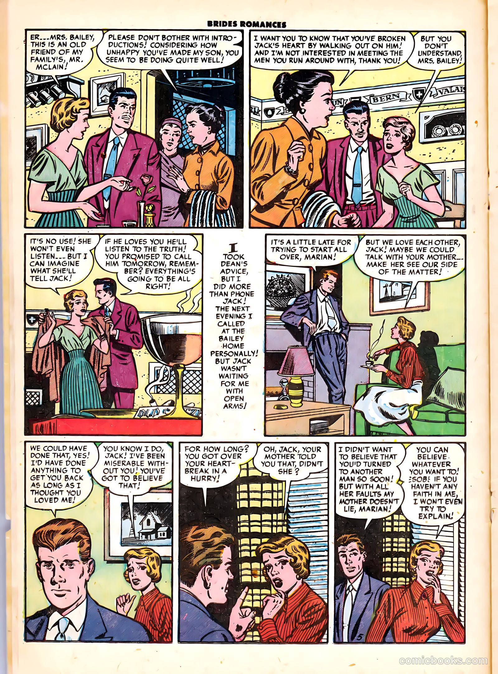 Brides Romances #6 (1954) — page 16 of 36