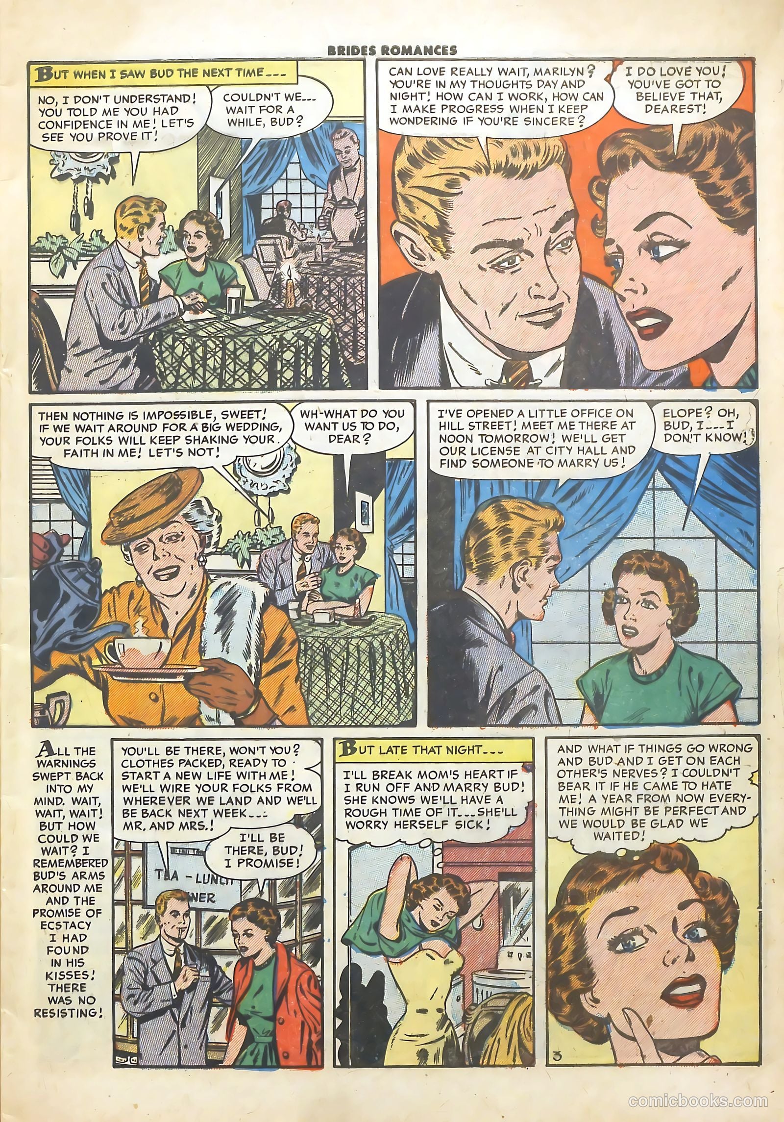 Brides Romances #7 (1954) — page 5 of 36