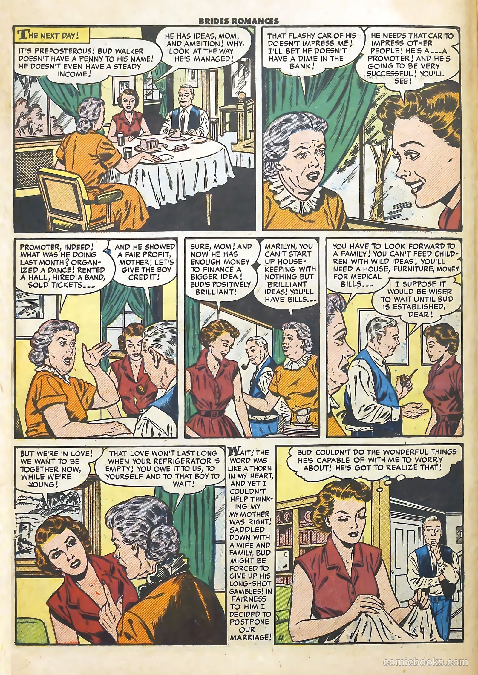 Brides Romances #7 (1954) — page 6 of 36