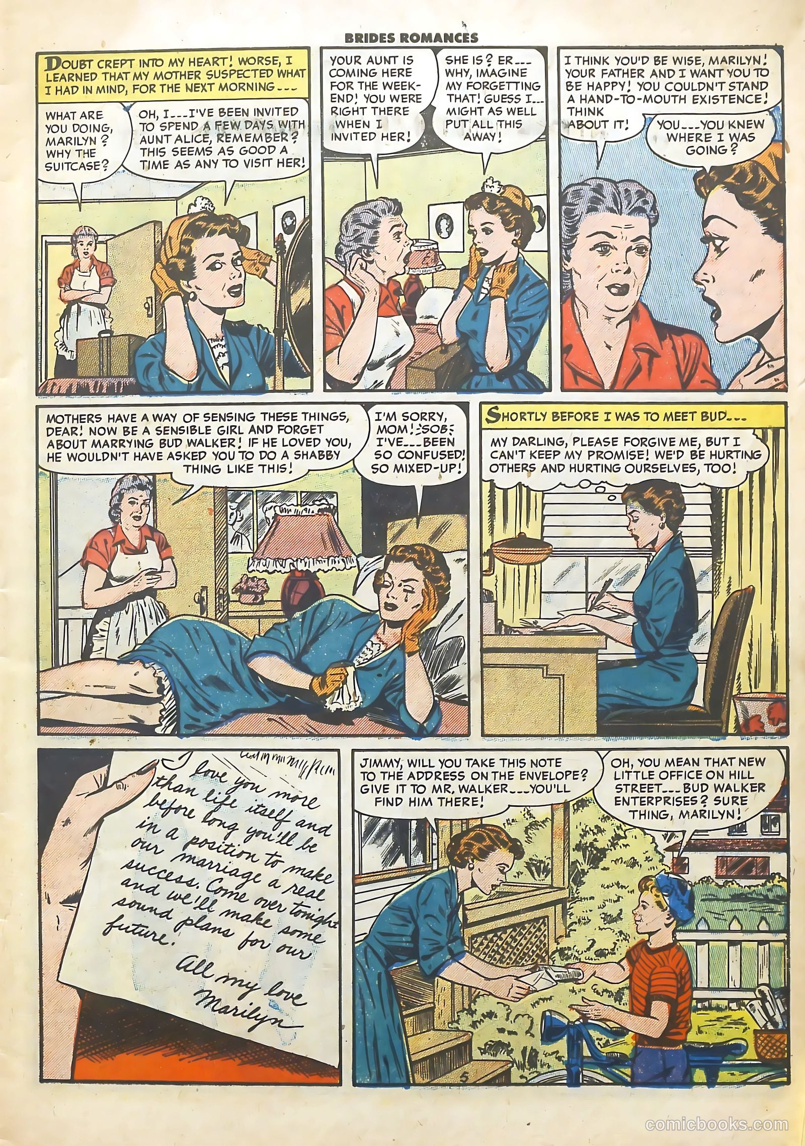 Brides Romances #7 (1954) — page 7 of 36