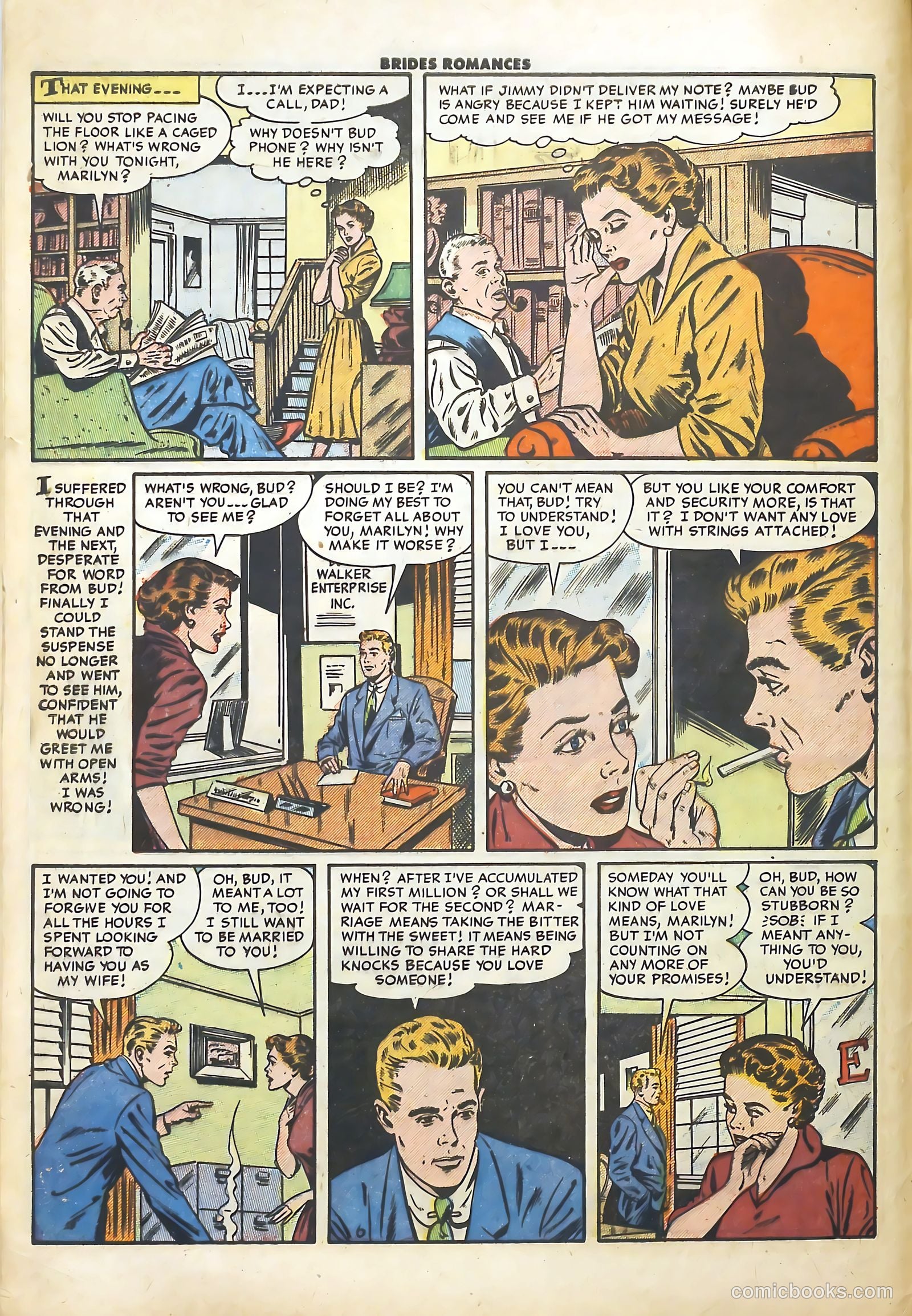 Brides Romances #7 (1954) — page 8 of 36