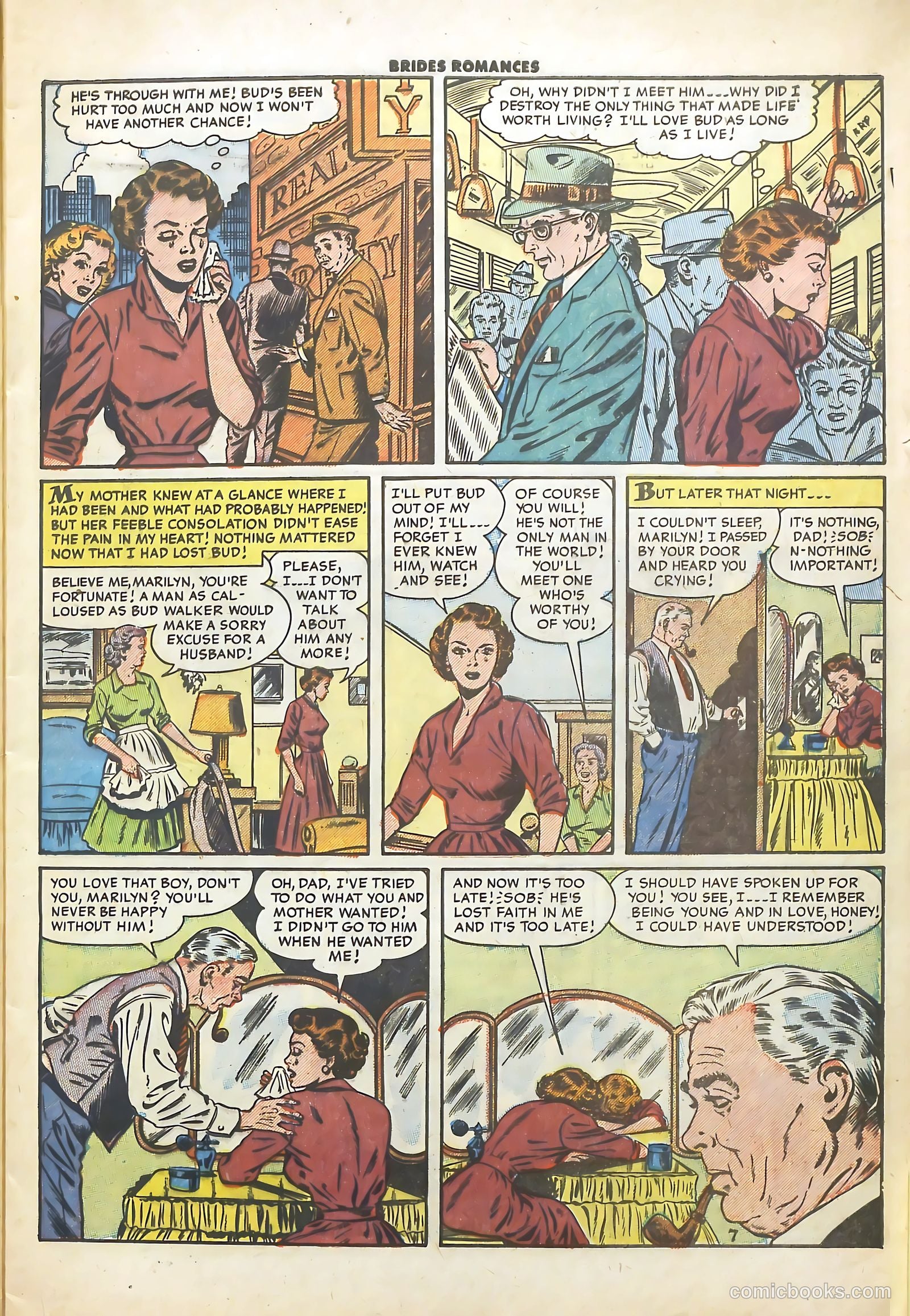 Brides Romances #7 (1954) — page 9 of 36