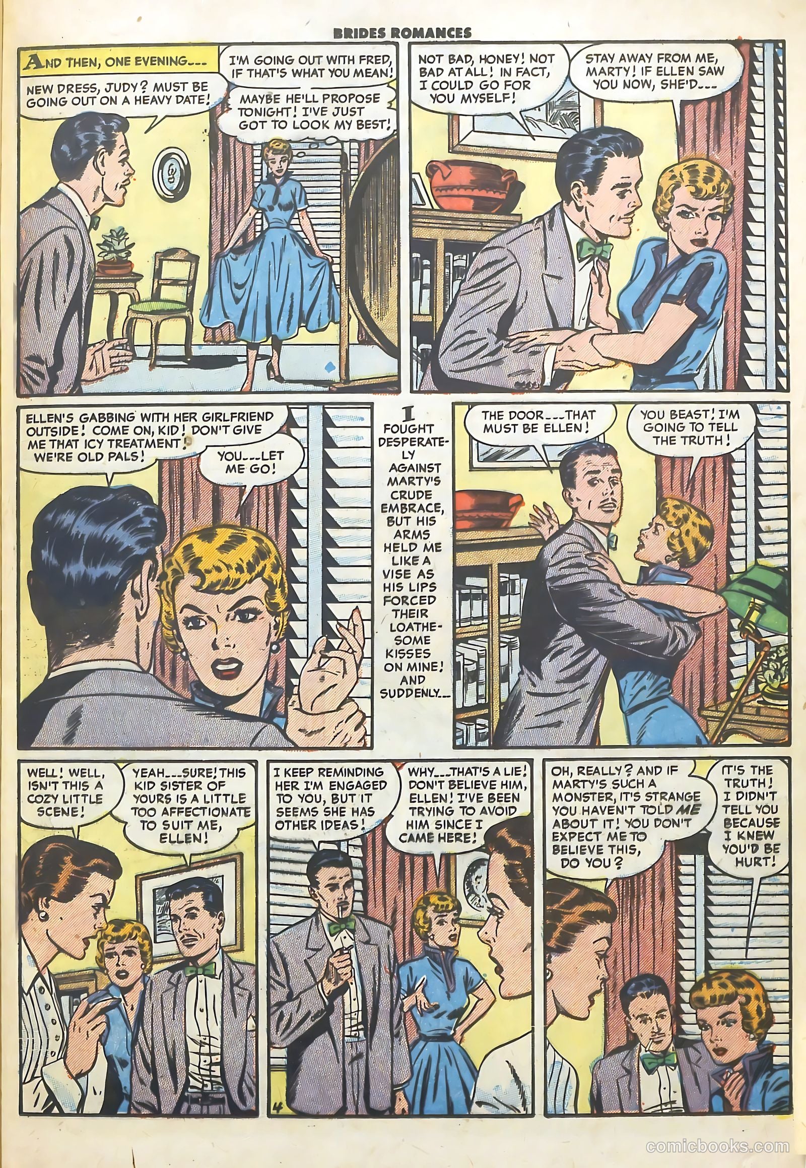 Brides Romances #7 (1954) — page 21 of 36