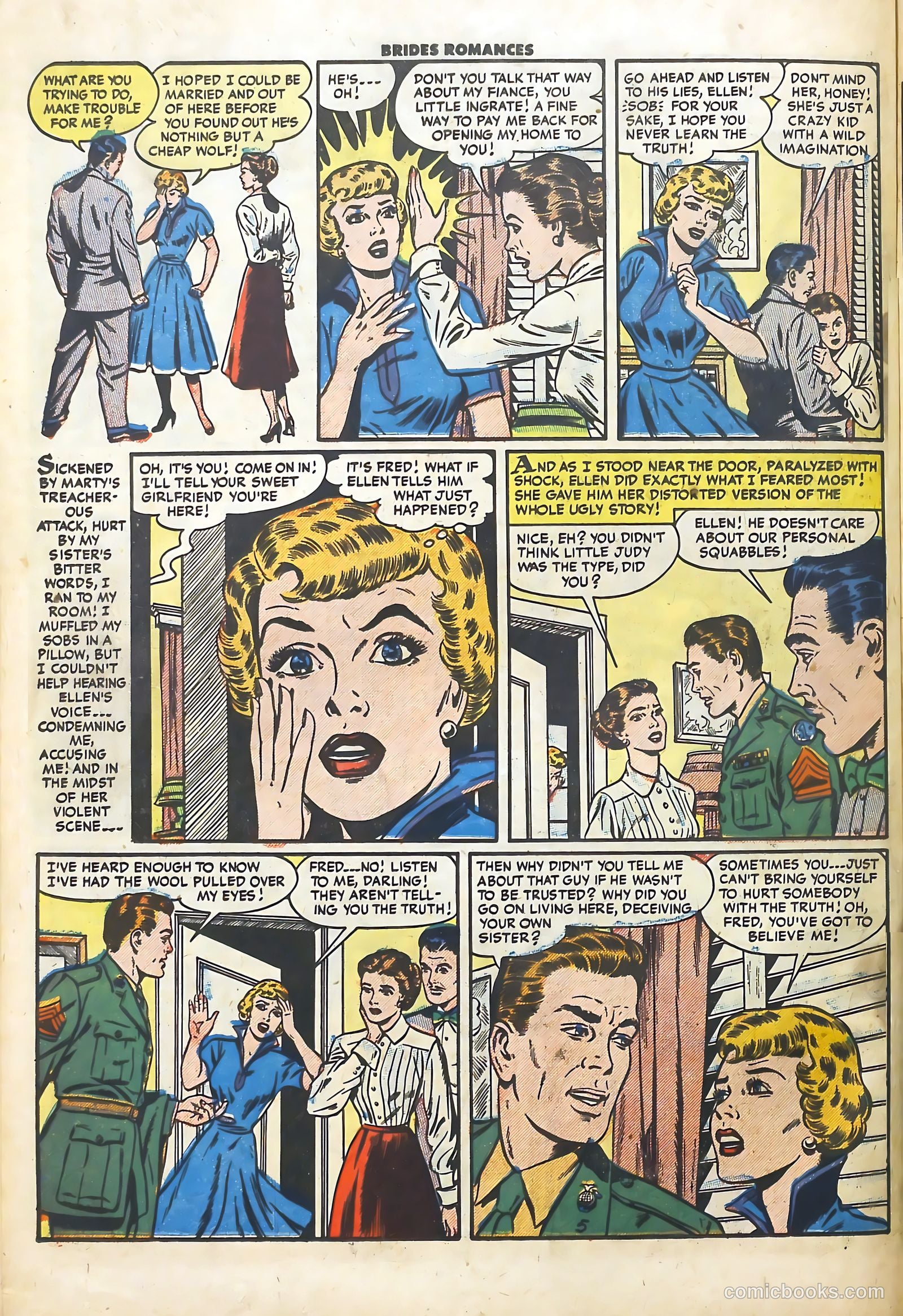 Brides Romances #7 (1954) — page 22 of 36