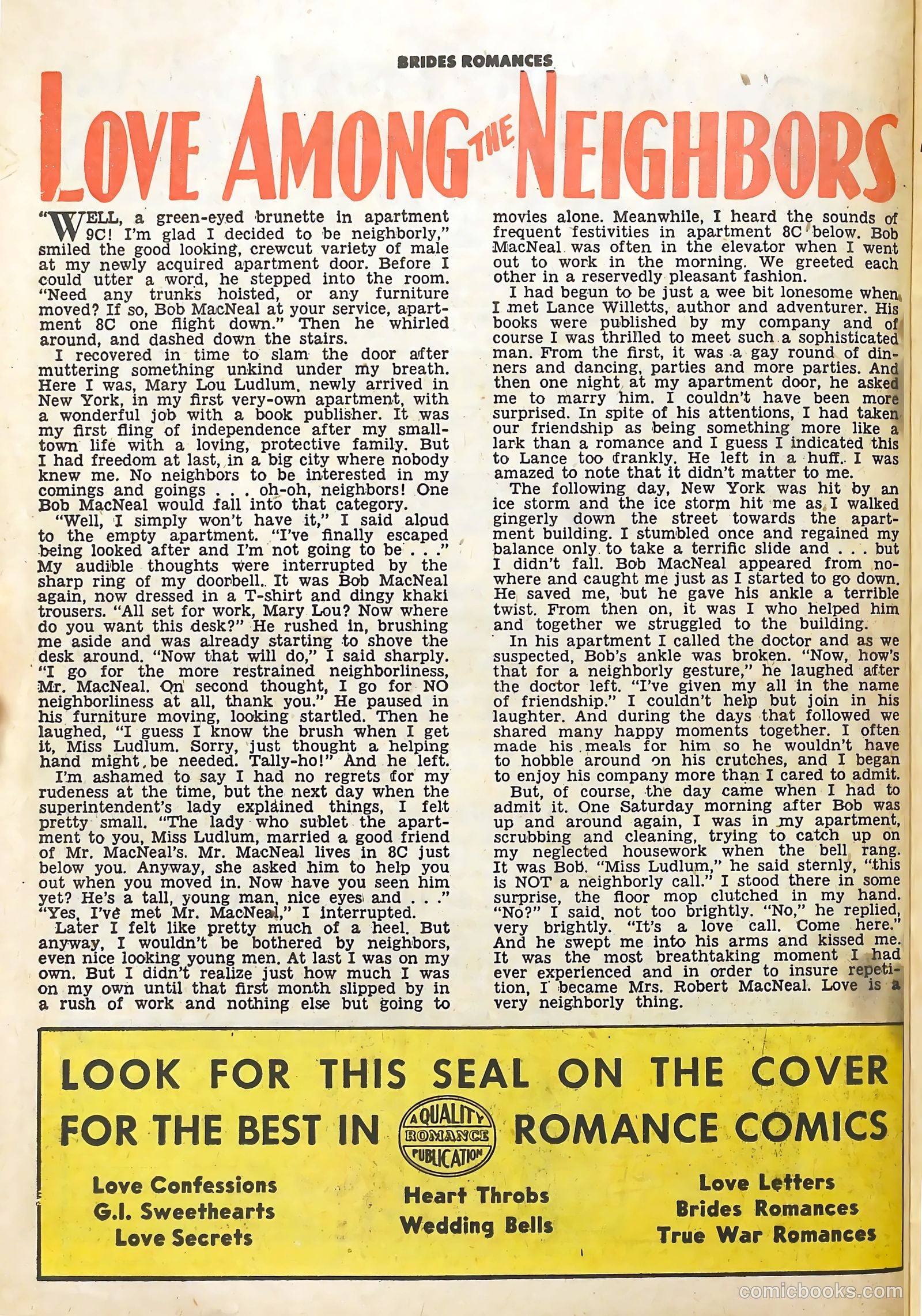 Brides Romances #7 (1954) — page 26 of 36