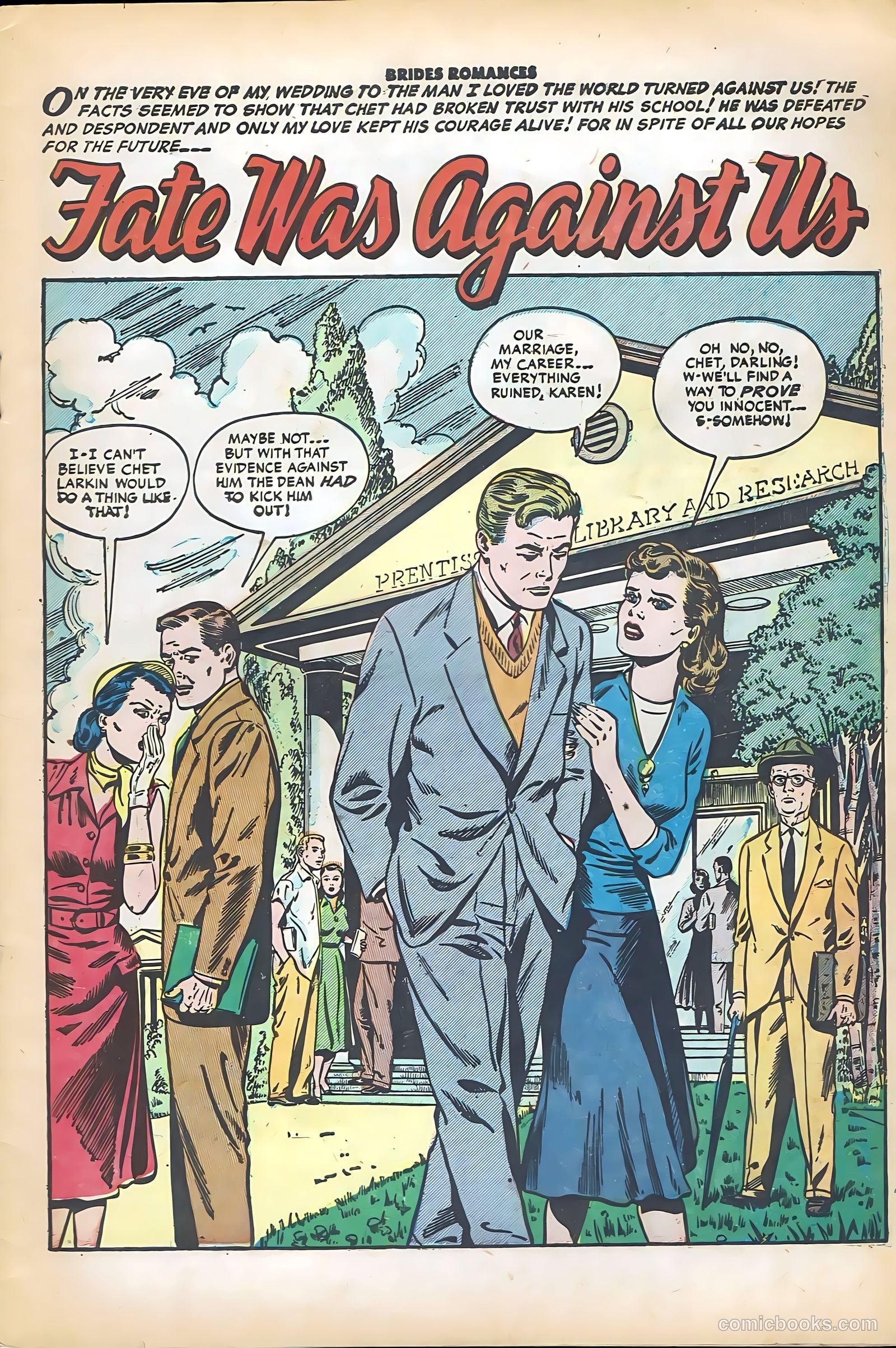 Brides Romances #8 (1954) — page 3 of 36
