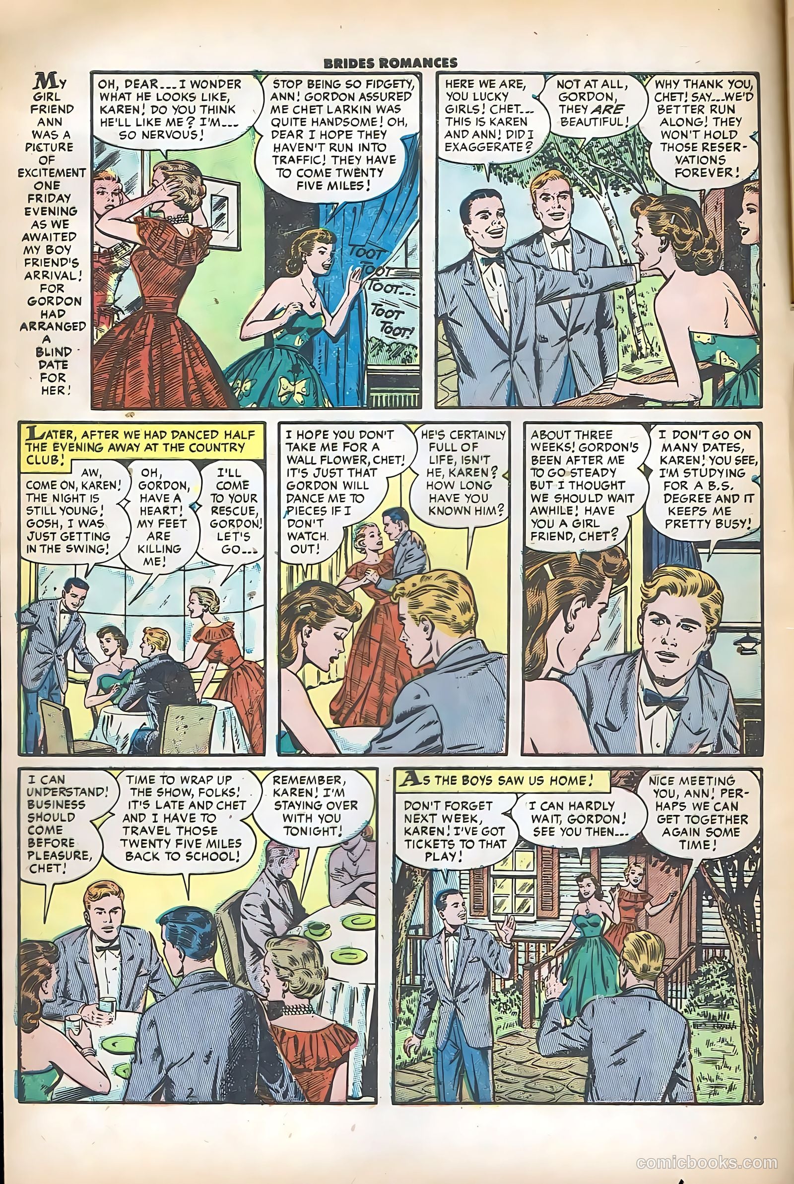 Brides Romances #8 (1954) — page 4 of 36