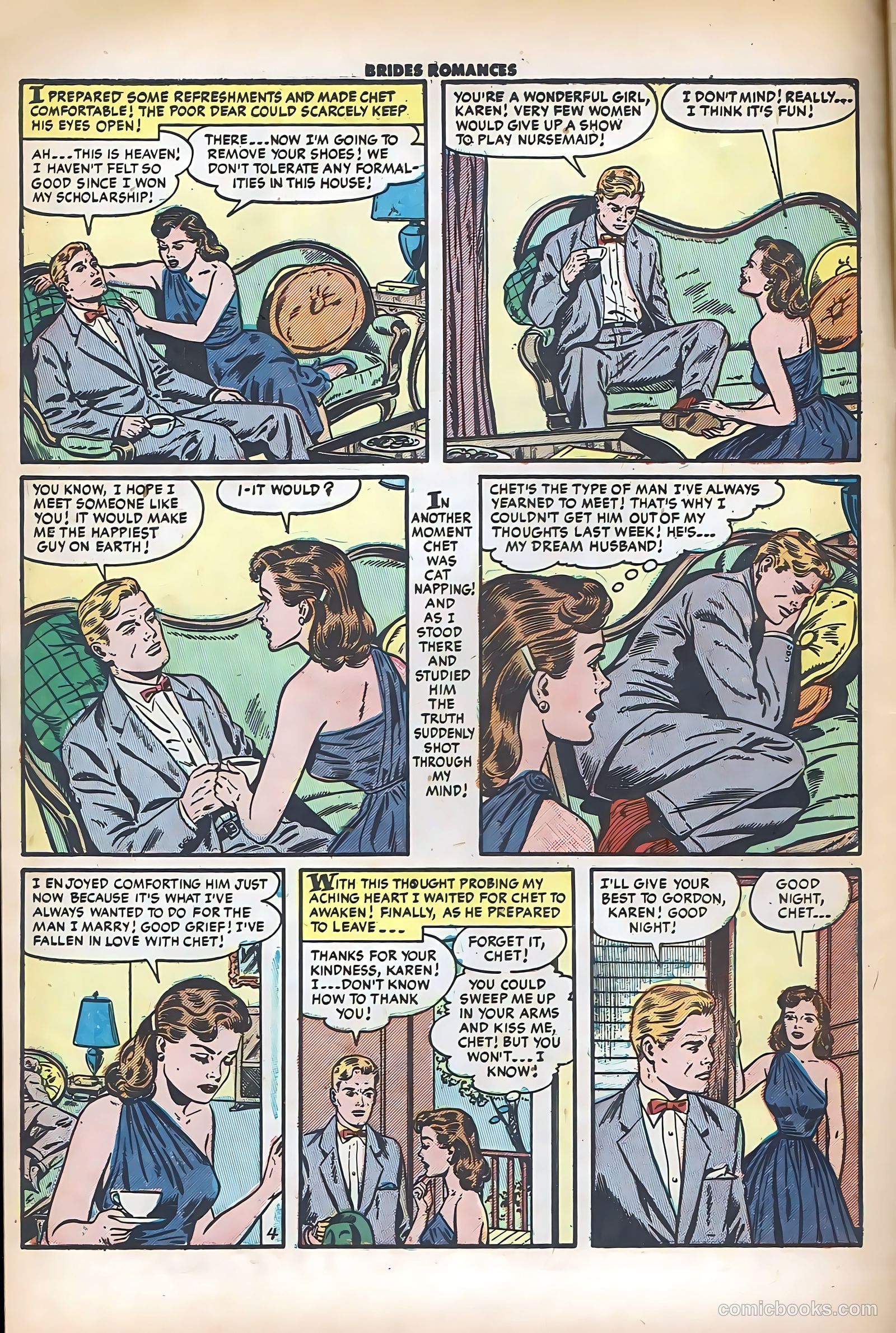 Brides Romances #8 (1954) — page 6 of 36