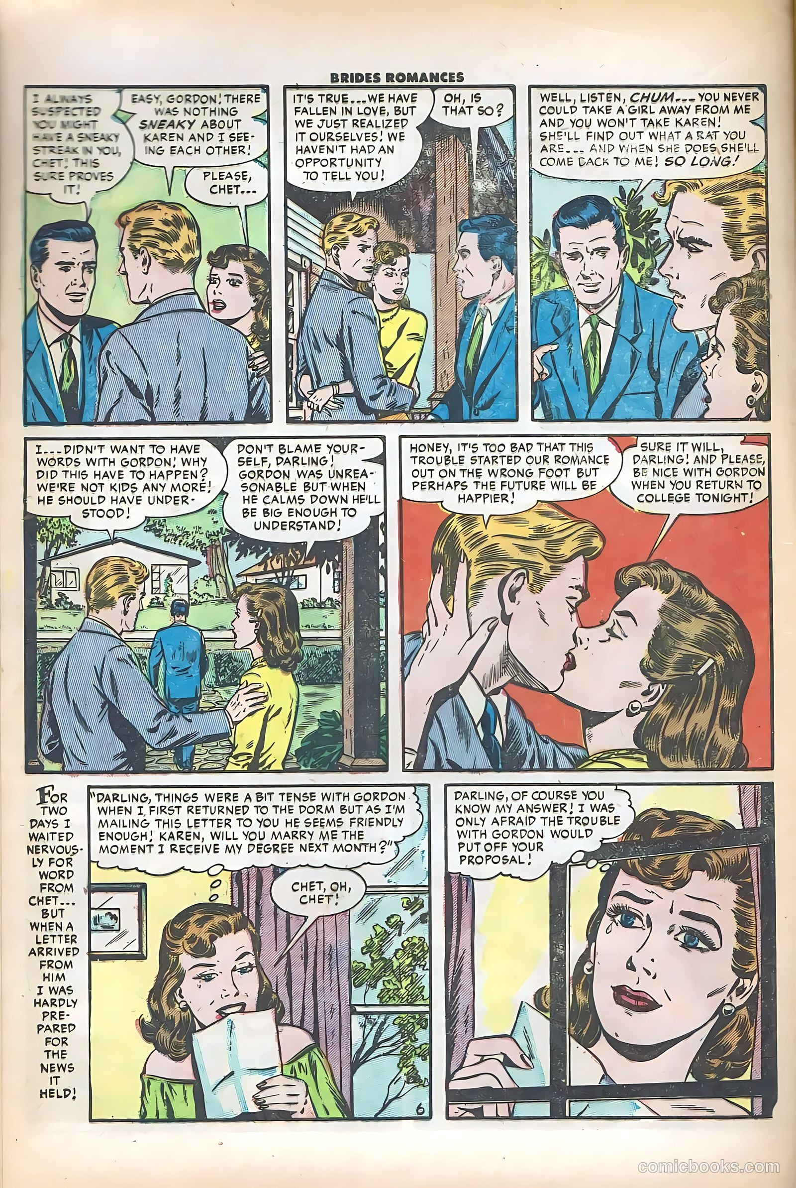Brides Romances #8 (1954) — page 8 of 36