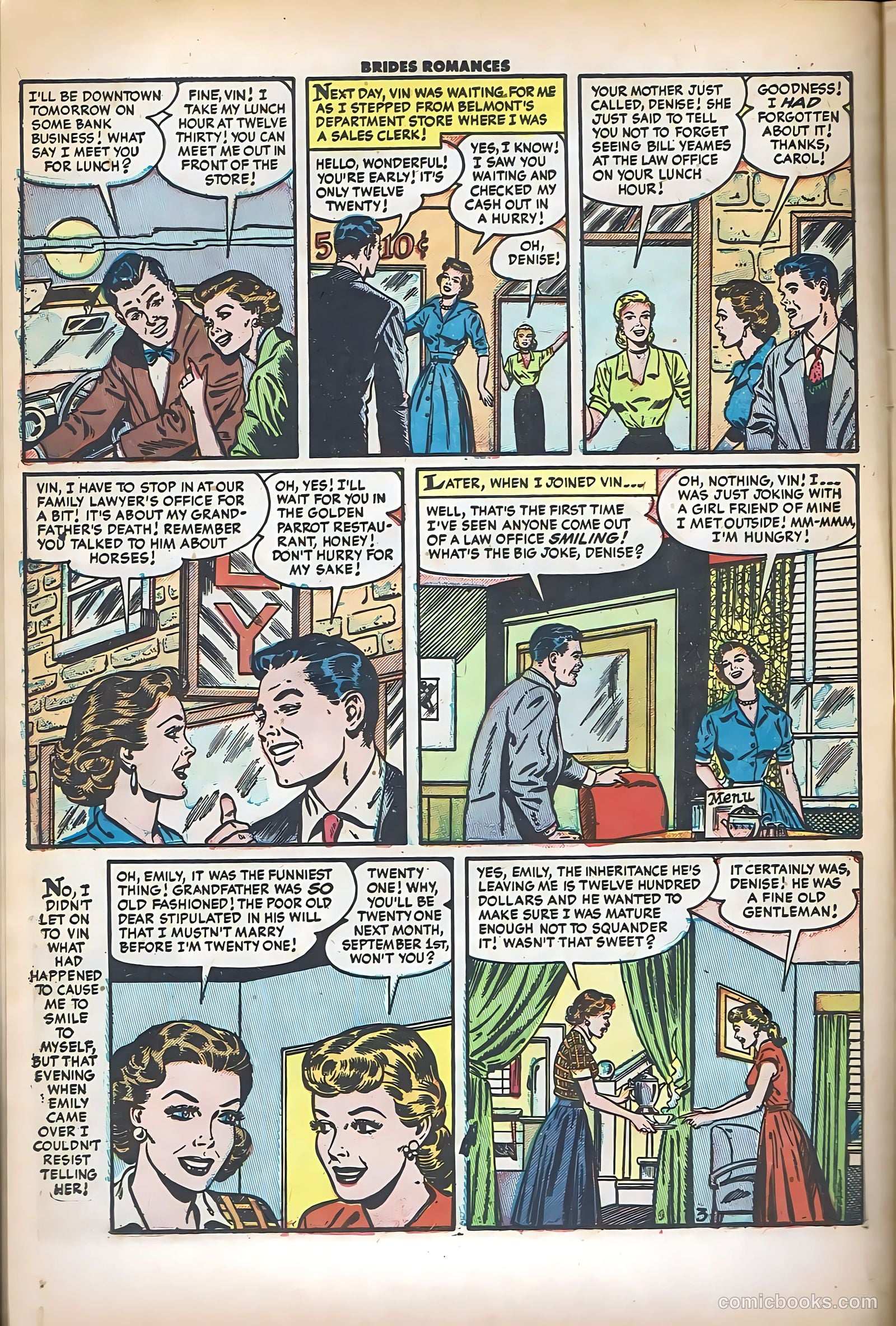 Brides Romances #8 (1954) — page 14 of 36
