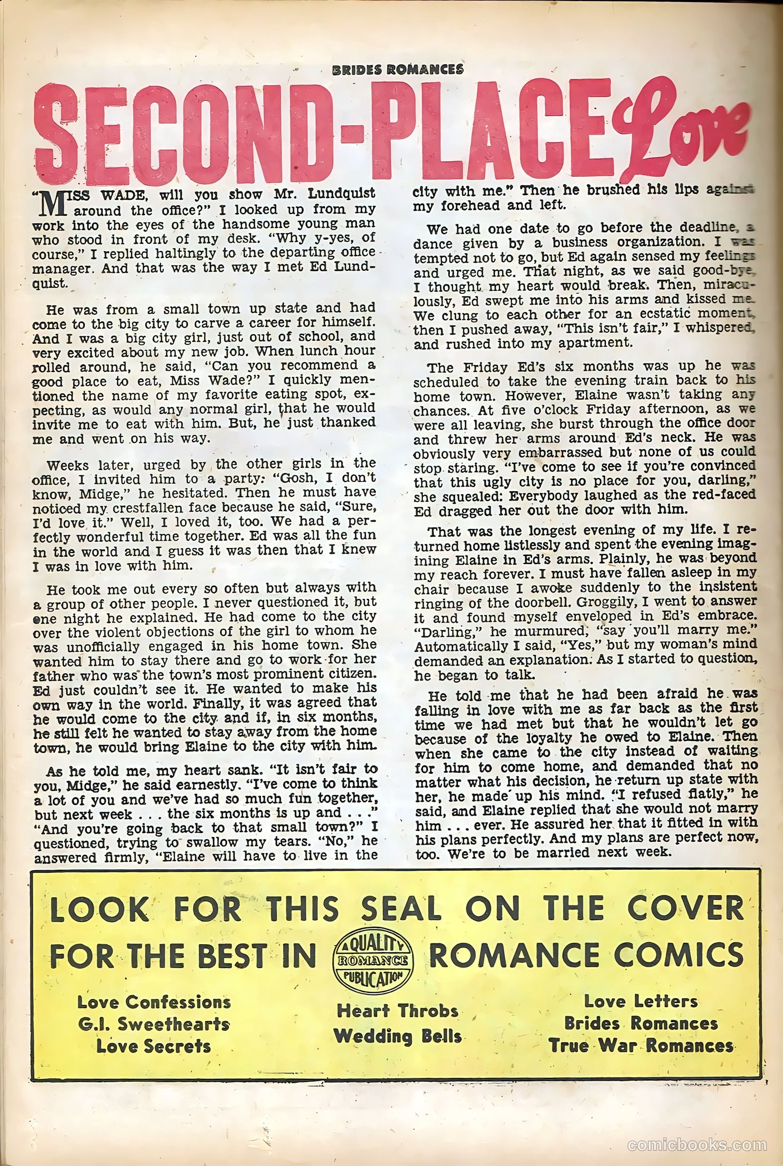 Brides Romances #8 (1954) — page 26 of 36