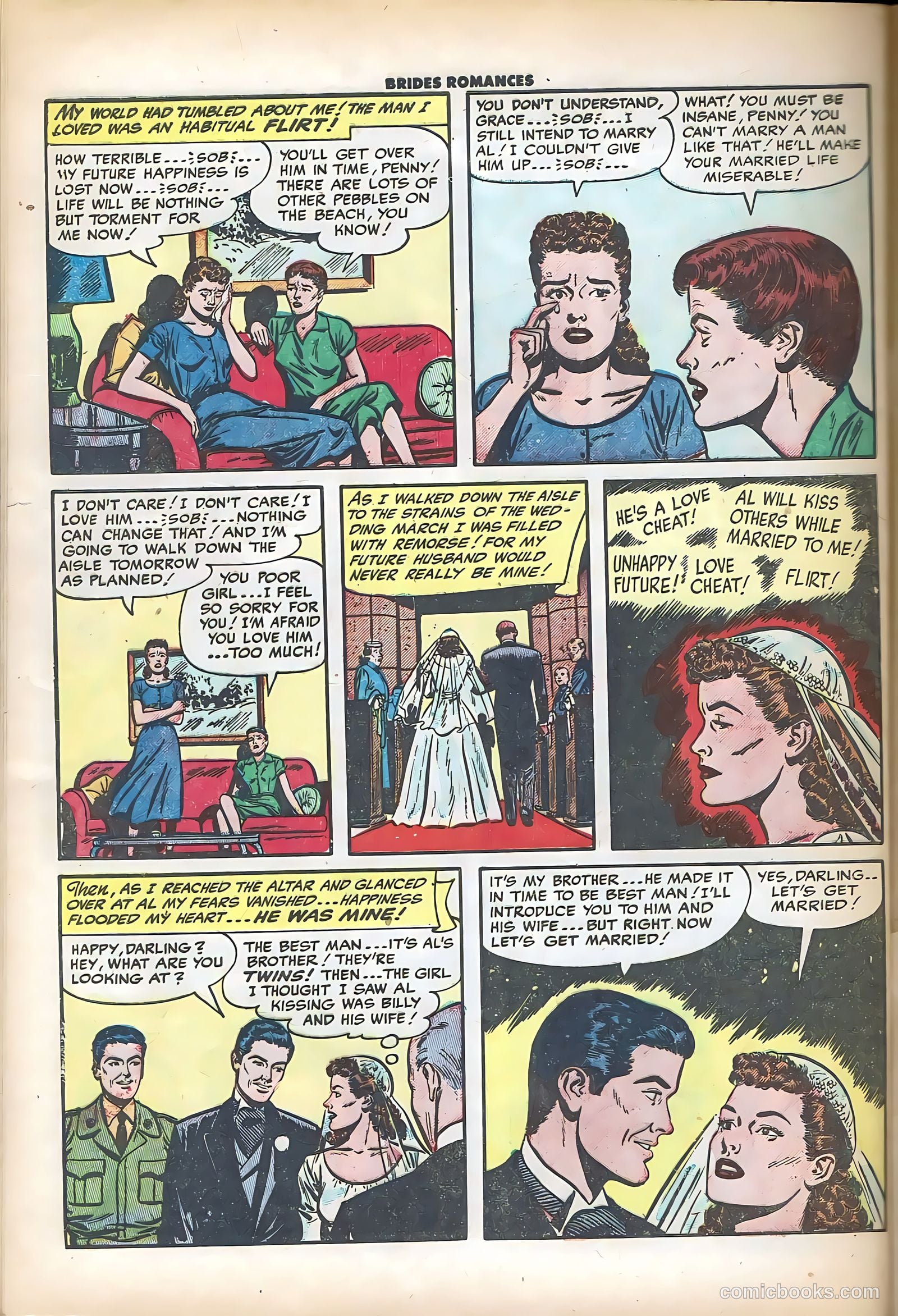 Brides Romances #8 (1954) — page 32 of 36