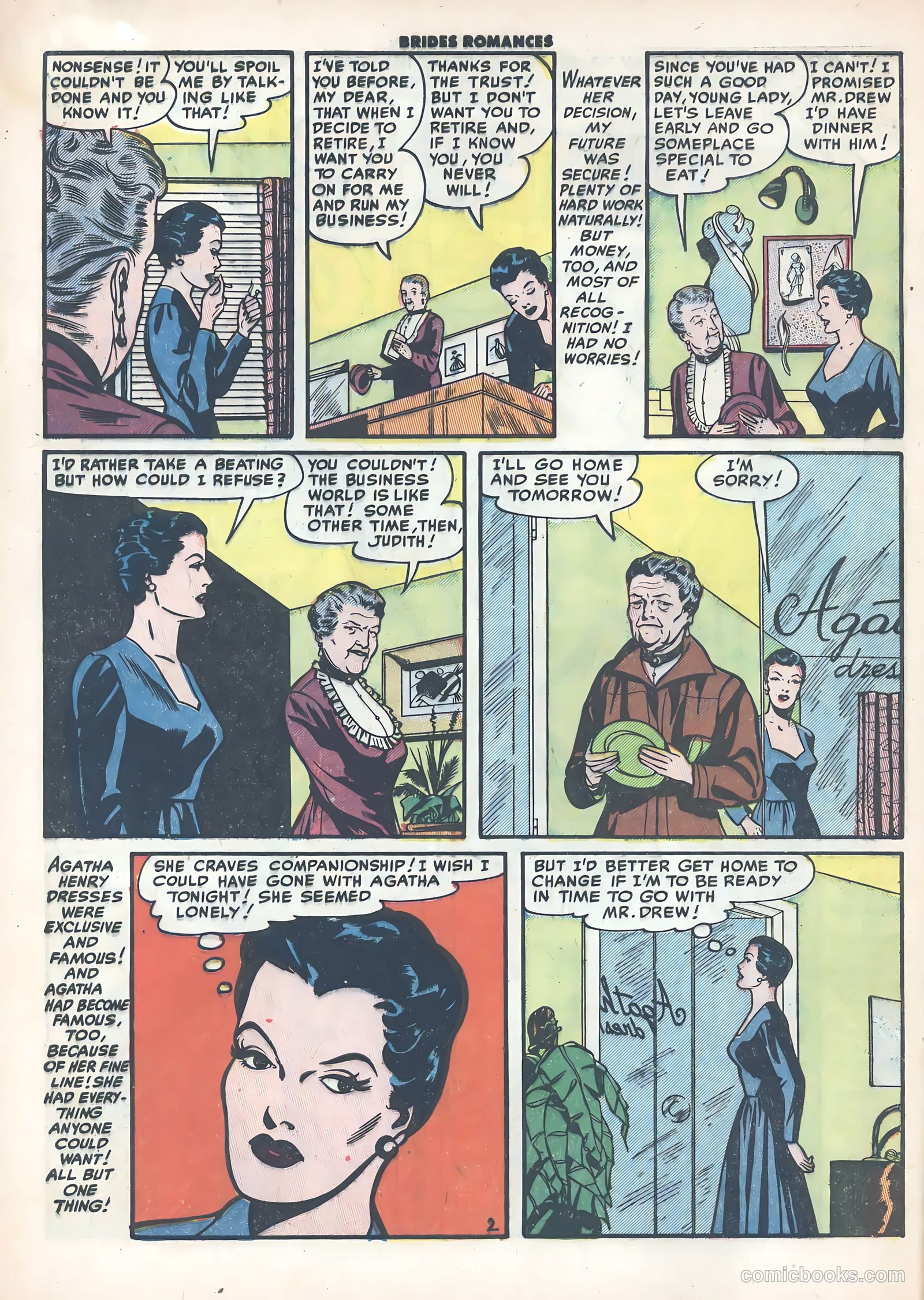 Brides Romances #9 (1955) — page 4 of 36