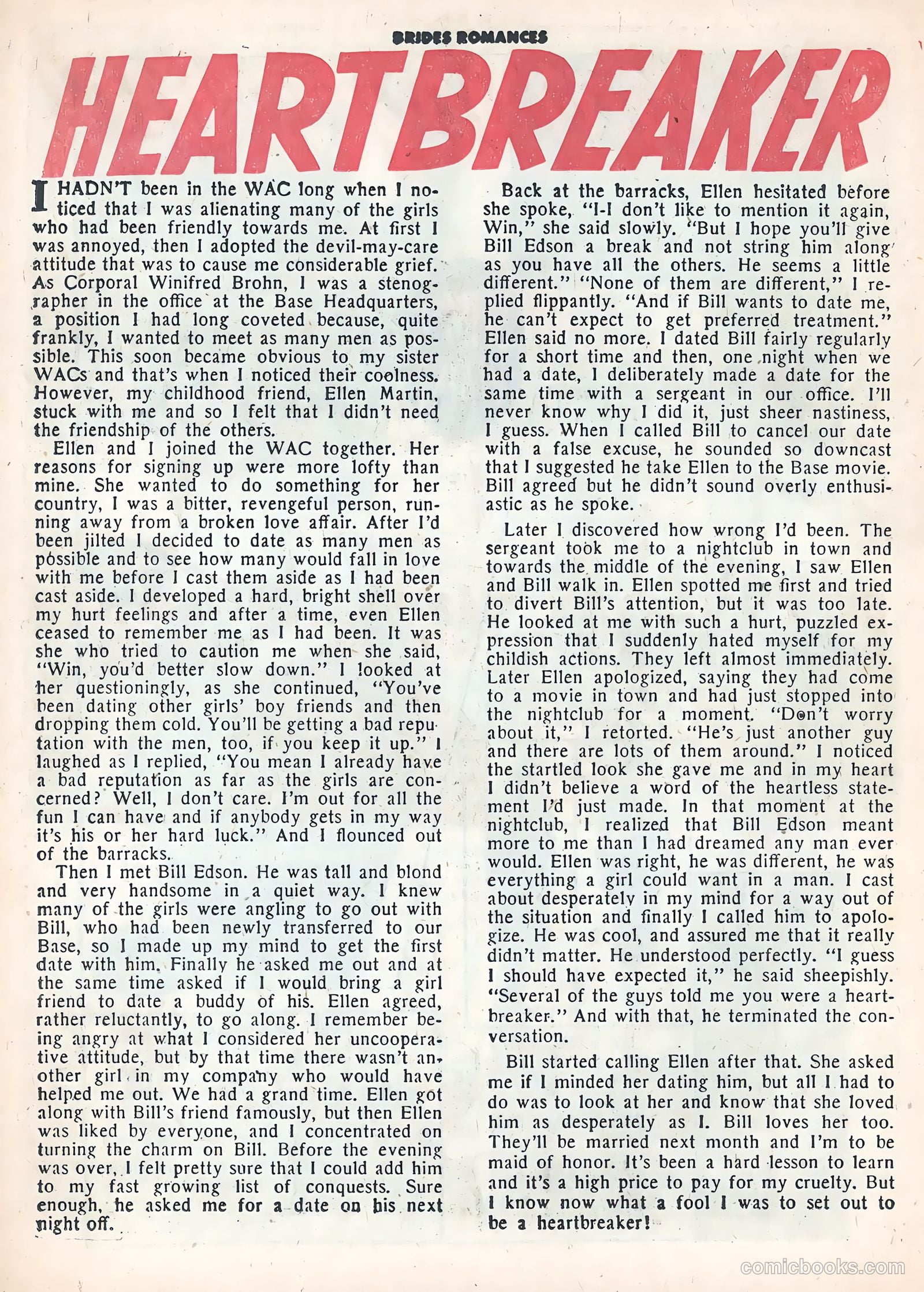 Brides Romances #9 (1955) — page 26 of 36