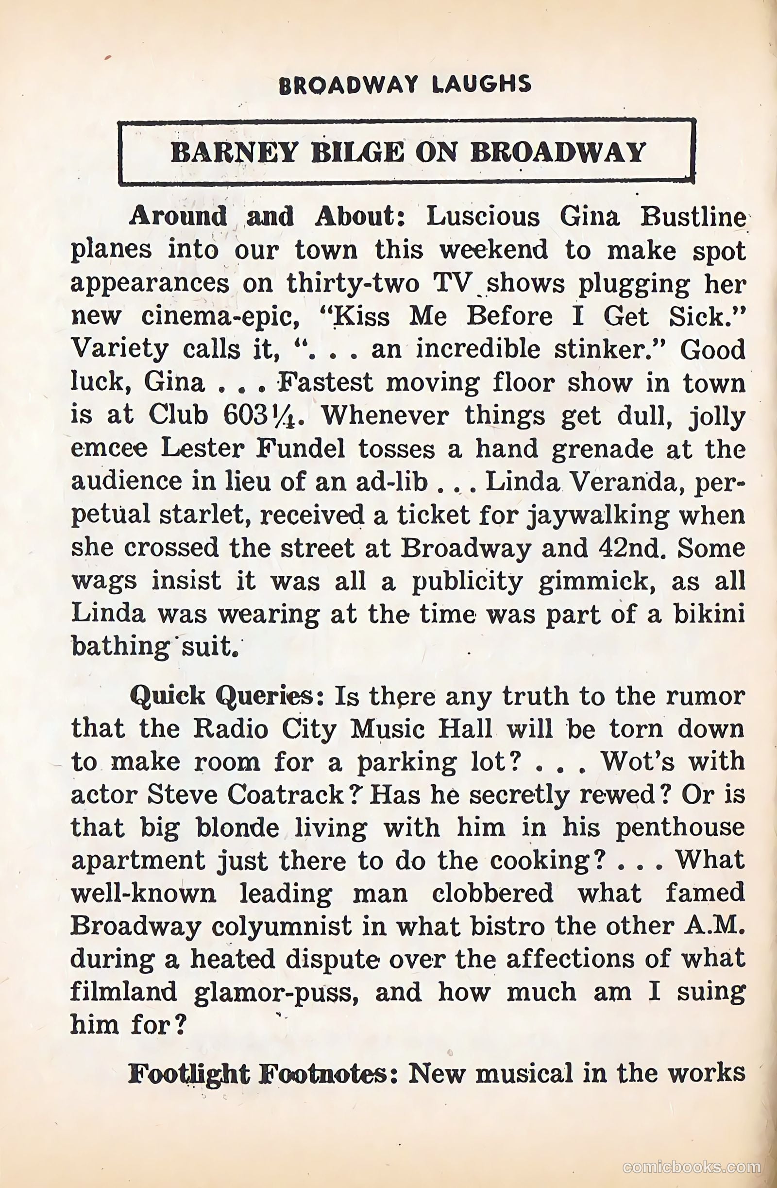 Broadway Laughs #9 (1959) — page 22 of 100