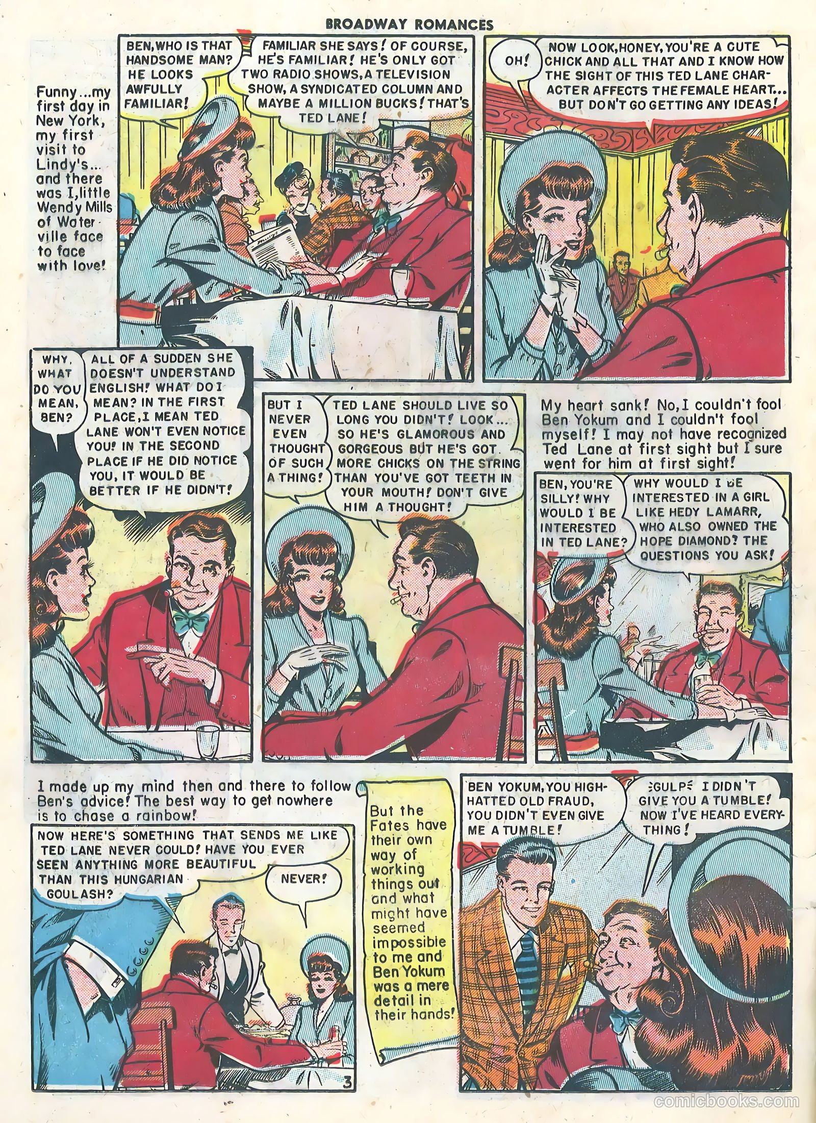 Broadway Romances #1 (1950) — page 20 of 36