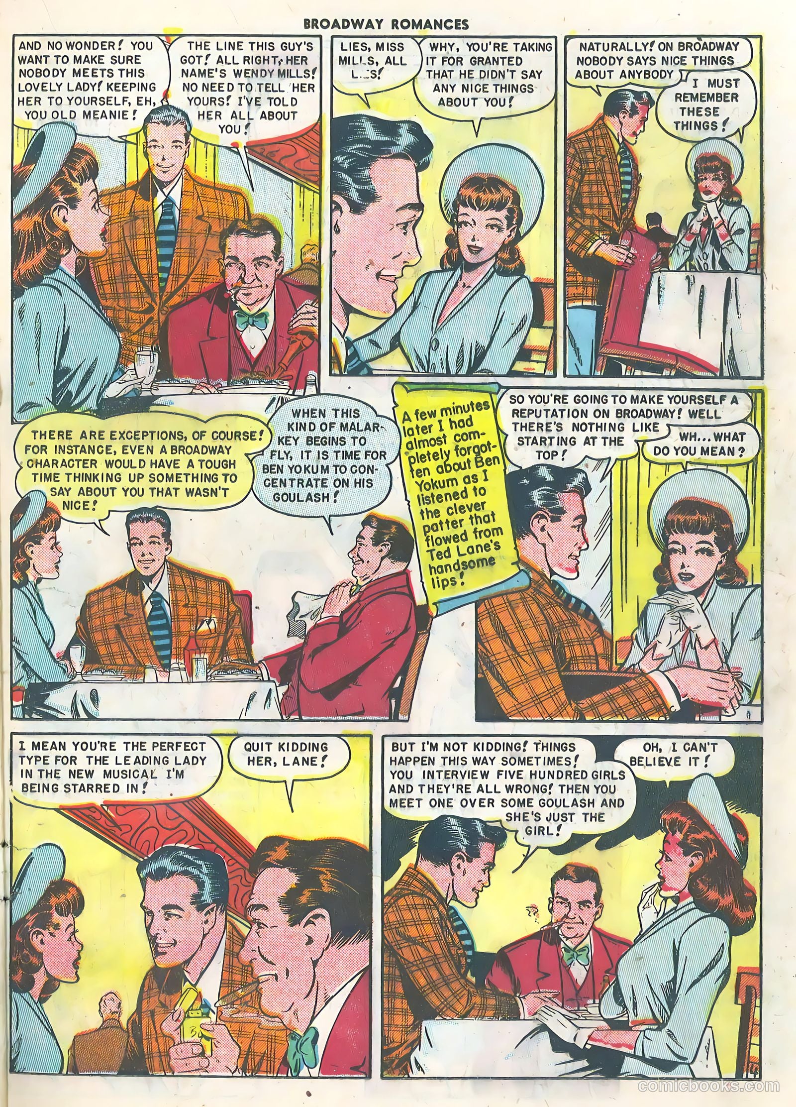 Broadway Romances #1 (1950) — page 21 of 36
