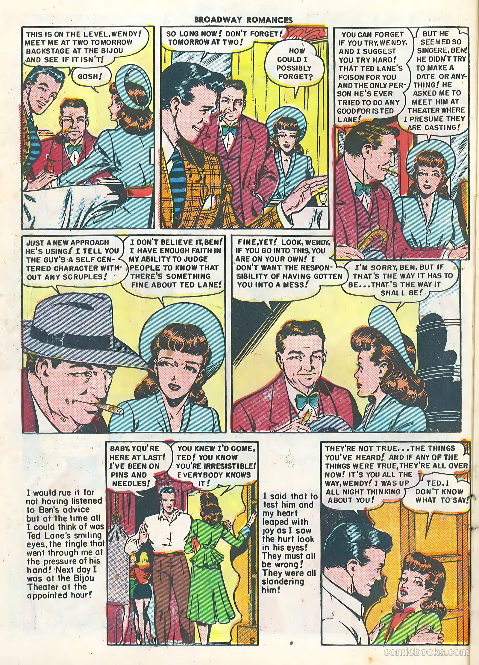 Broadway Romances #1 (1950) — page 22 of 36