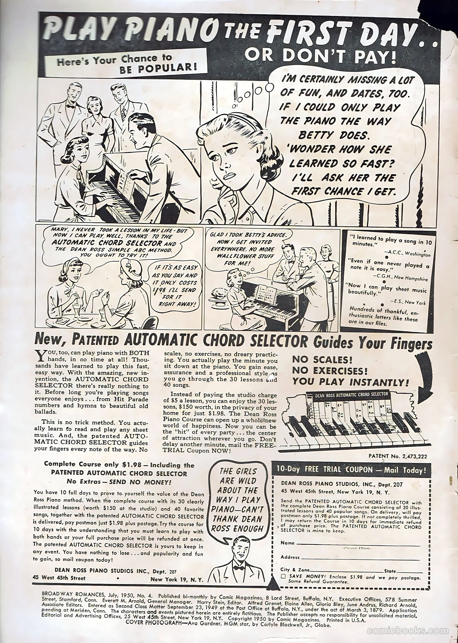 Broadway Romances #4 (1950) — page 2 of 36